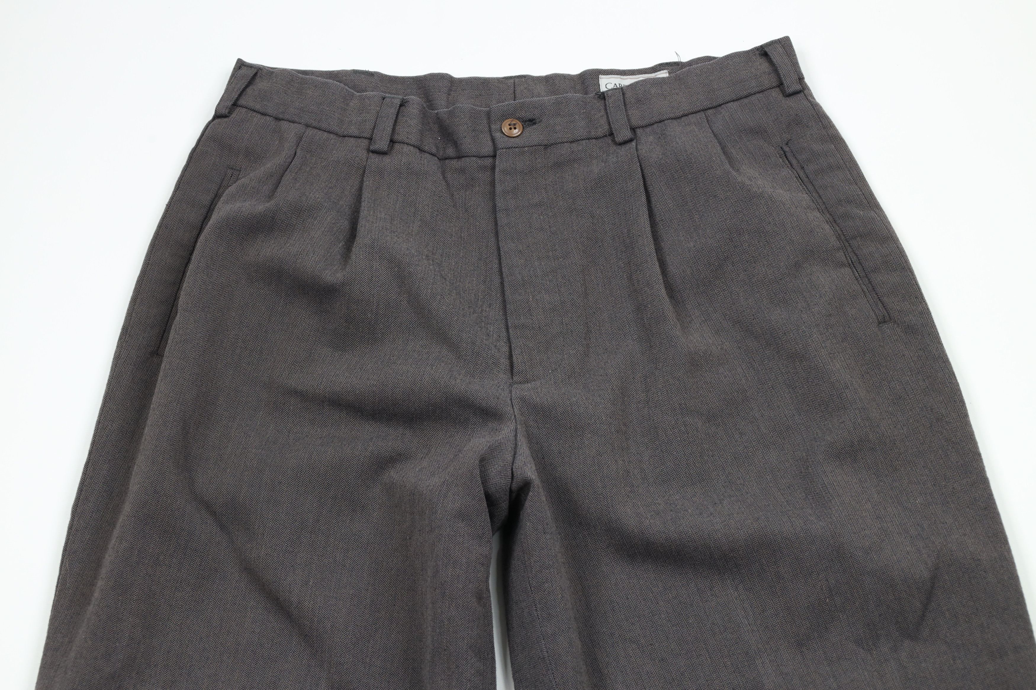 Vintage Vintage 90s Streetwear Wide Leg Herringbone Chino Pants Size US 34 / EU 50 - 2 Thumbnail