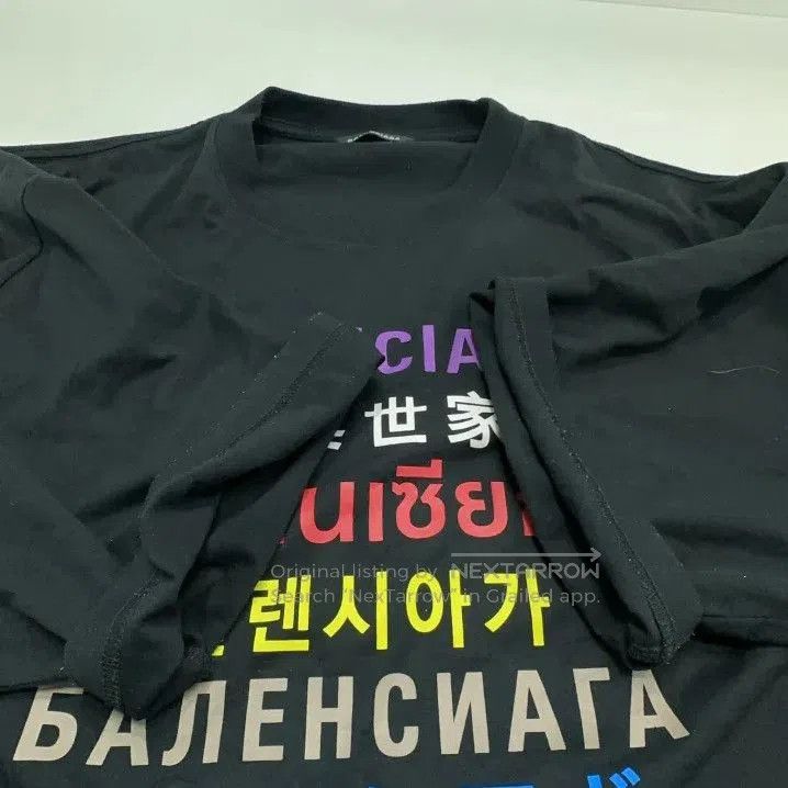 Balenciaga Balenciaga Multilingual Print Short Sleeve T. Size US XXL / EU 58 / 5 - 3 Thumbnail