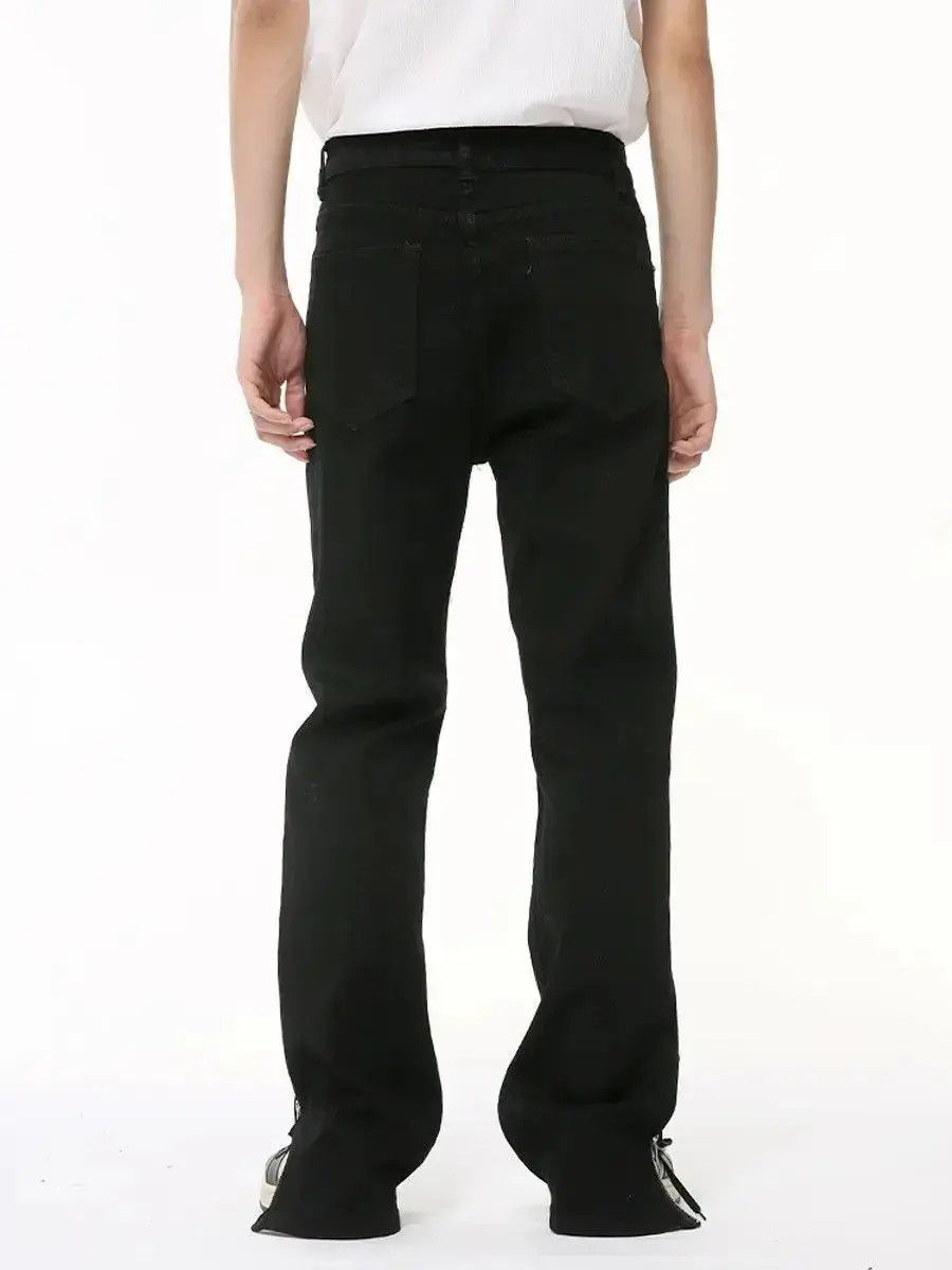 Japanese Brand Retro loose zipper micro flared jeans Size US 32 / EU 48 - 4 Thumbnail