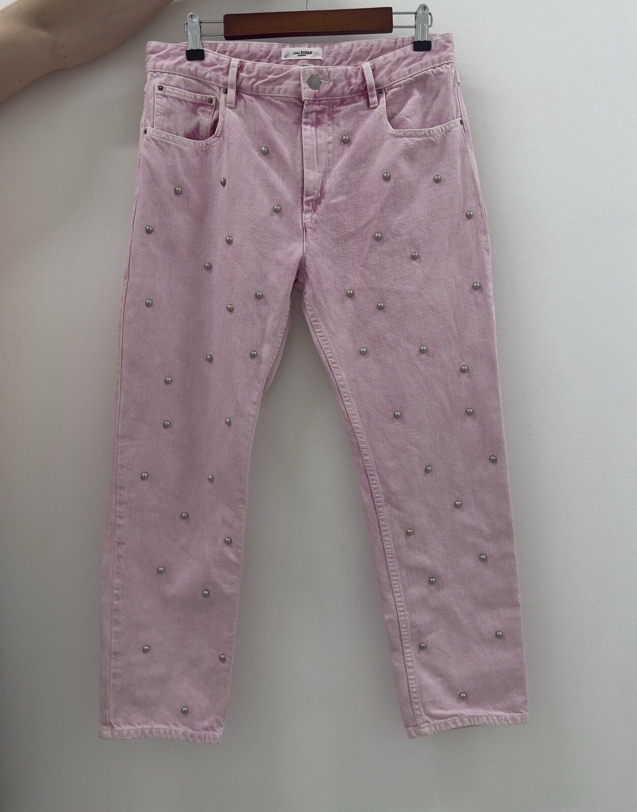 Isabel Marant Etoile Isabel Marant Etoile Studded Pink Studded jeans Size 40 Size 27" / US 4 / IT 40 - 1 Thumbnail