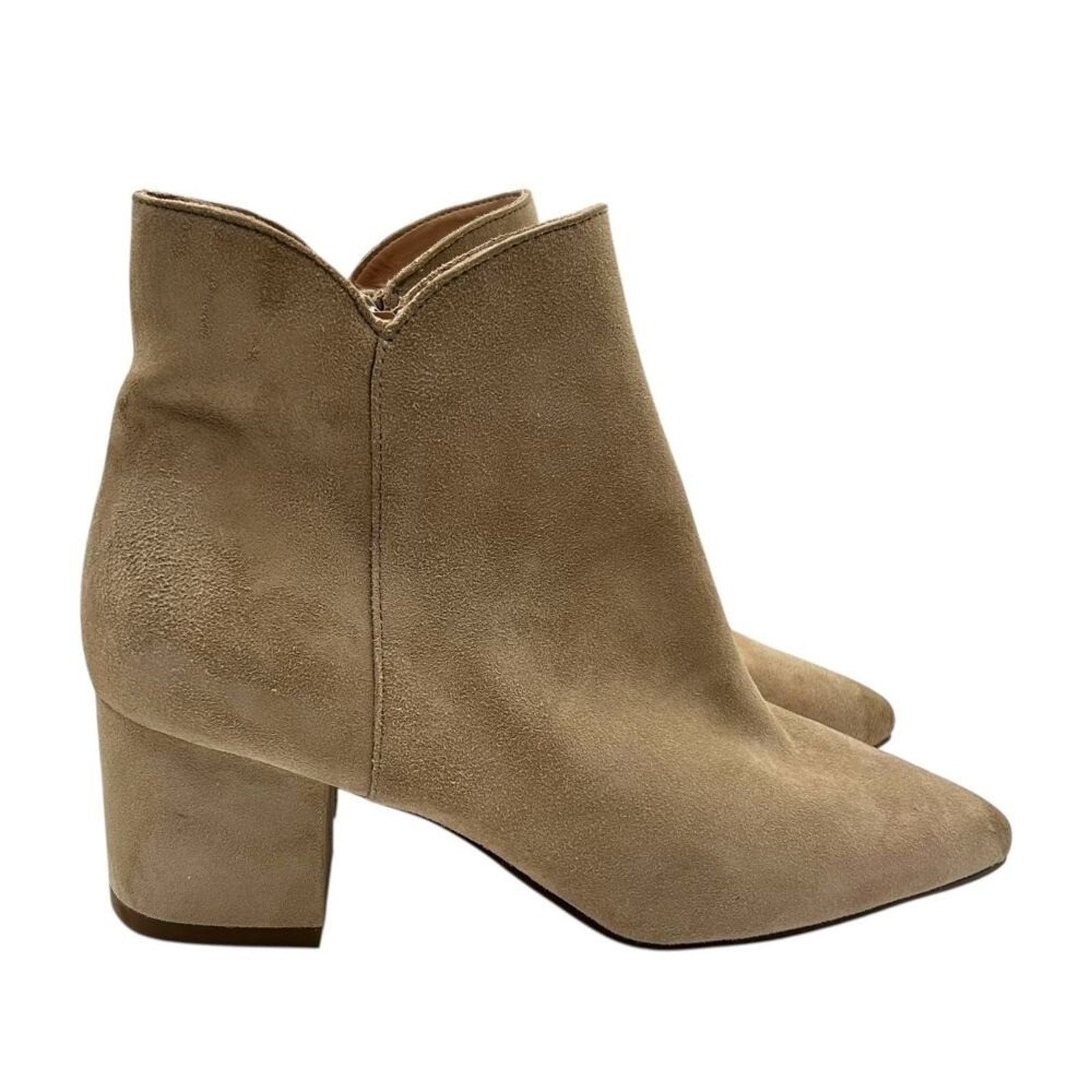 Cole Haan Cole Haan Tan Suede Block Heel Ankle Booties Size 5B Size US 5 / IT 35 - 2 Thumbnail