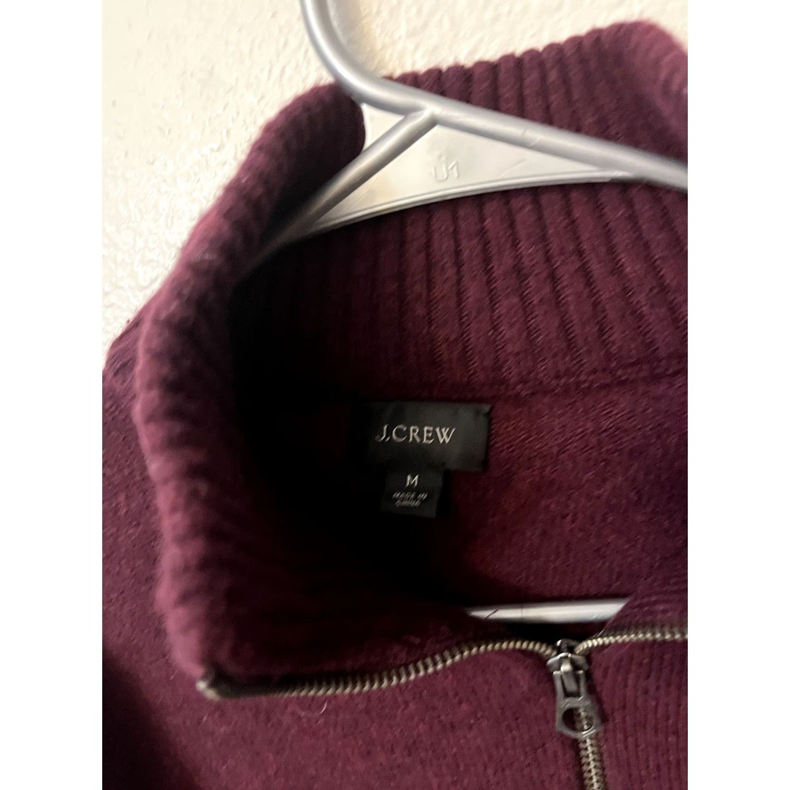 J.Crew J.Crew Rugged Merino Wool Half-Zip Sweater M Maroon Mens Pullover 1/2 Zip Knit Nylon Wool Merino Wool Long Sleeve High Neck Zip Accents Solid Vintage Size US M / EU 48-50 / 2 - 2 Thumbnail