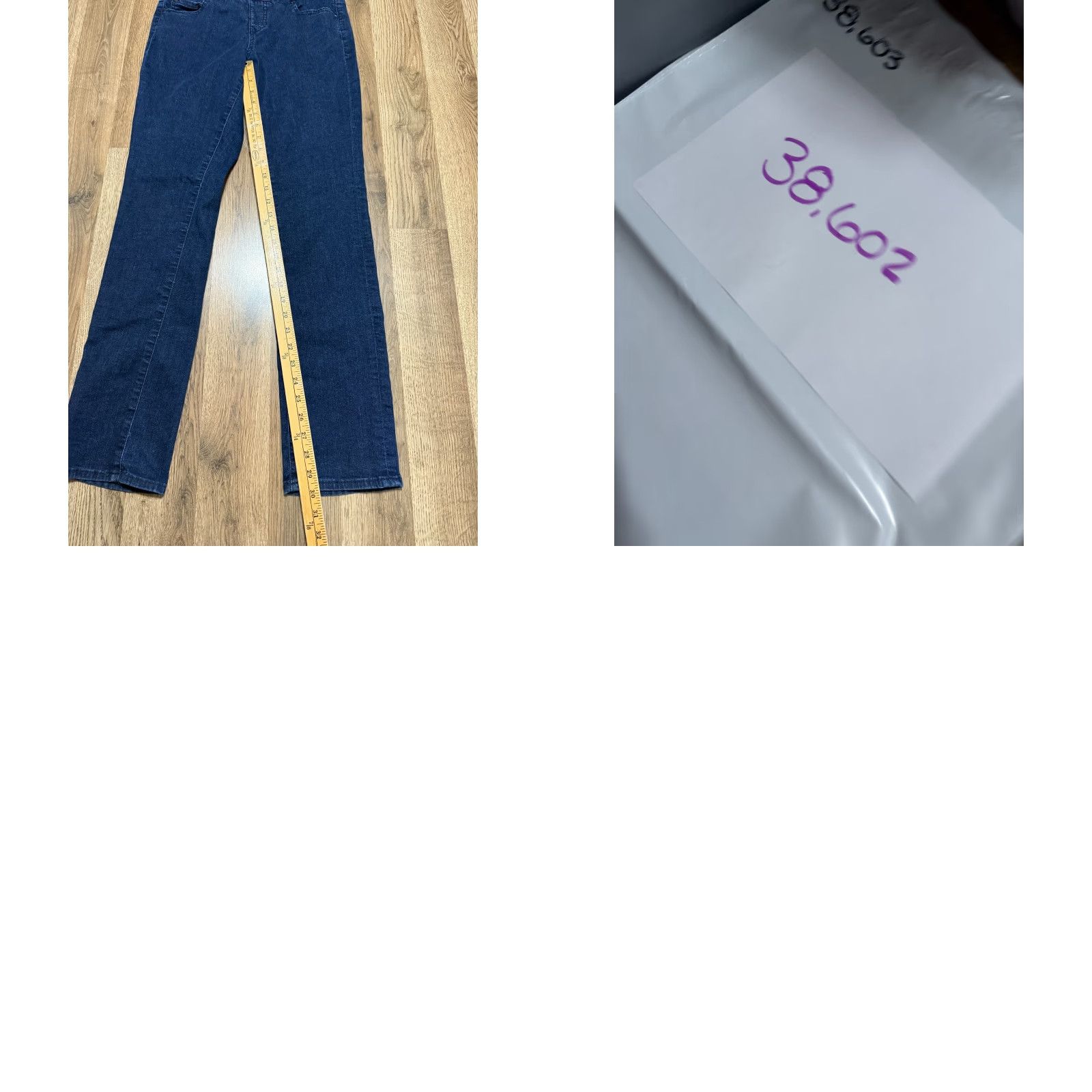 AG Jeans JAG Jeans Women's 4P Blue Denim Straight Pull On Jeans 40" Inseam 30" Length Regular Stretch Size 27" / US 4 / IT 40 - 8 Thumbnail
