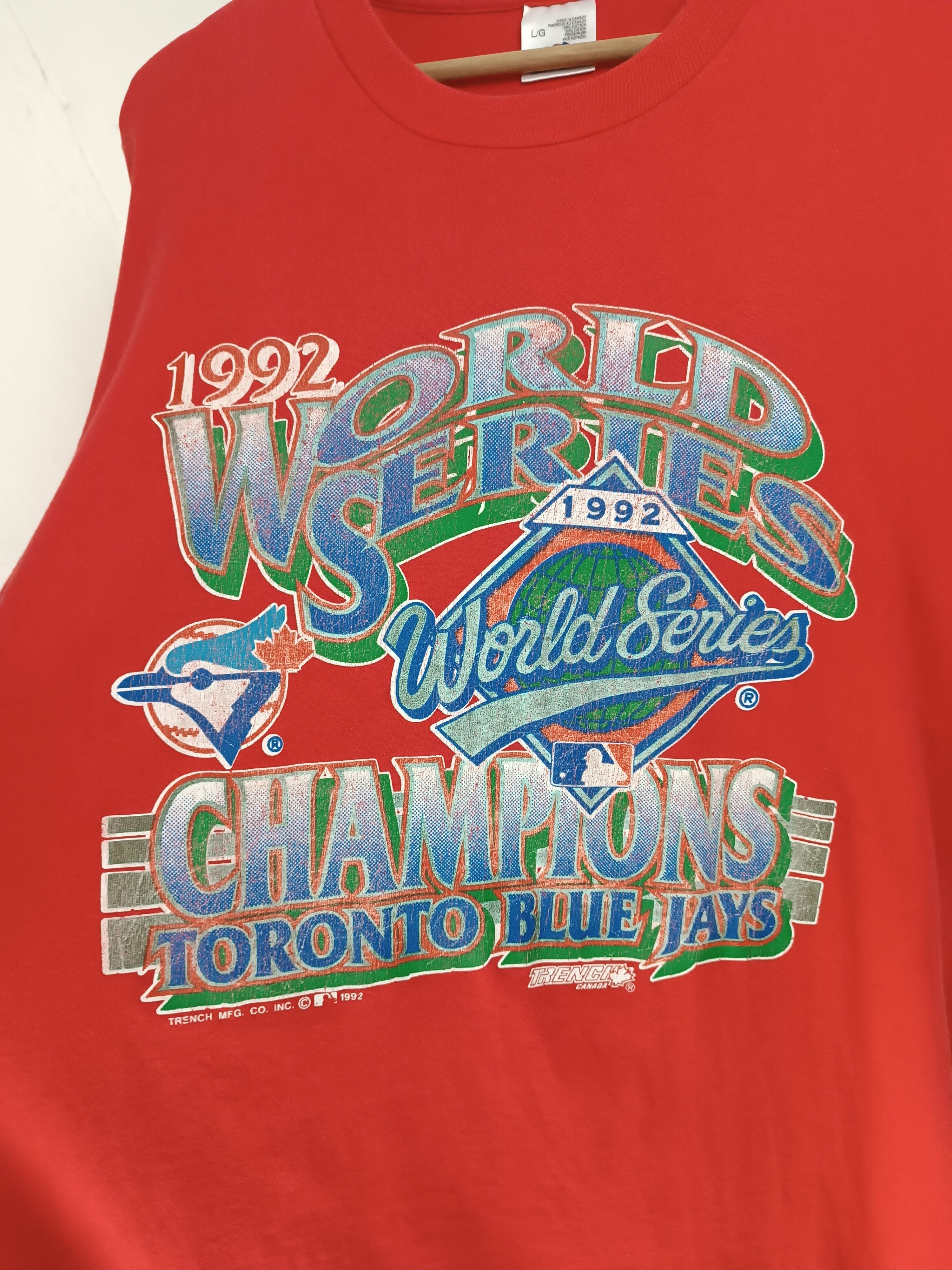 MLB VINTAGE 1992 TORONTO BLUE JAYS CHAMPION WORLD SERIES MLB NBA Size US L / EU 52-54 / 3 - 13 Thumbnail