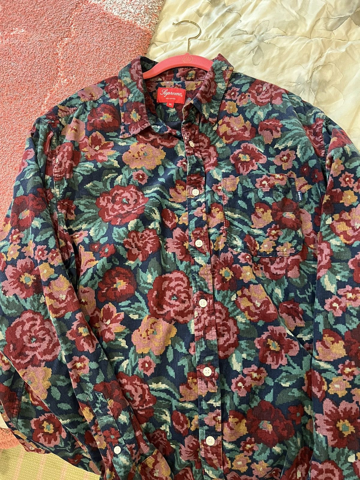 Supreme Supreme Digi Floral Corduroy Shirt Size US XL / EU 56 / 4 - 2 Thumbnail