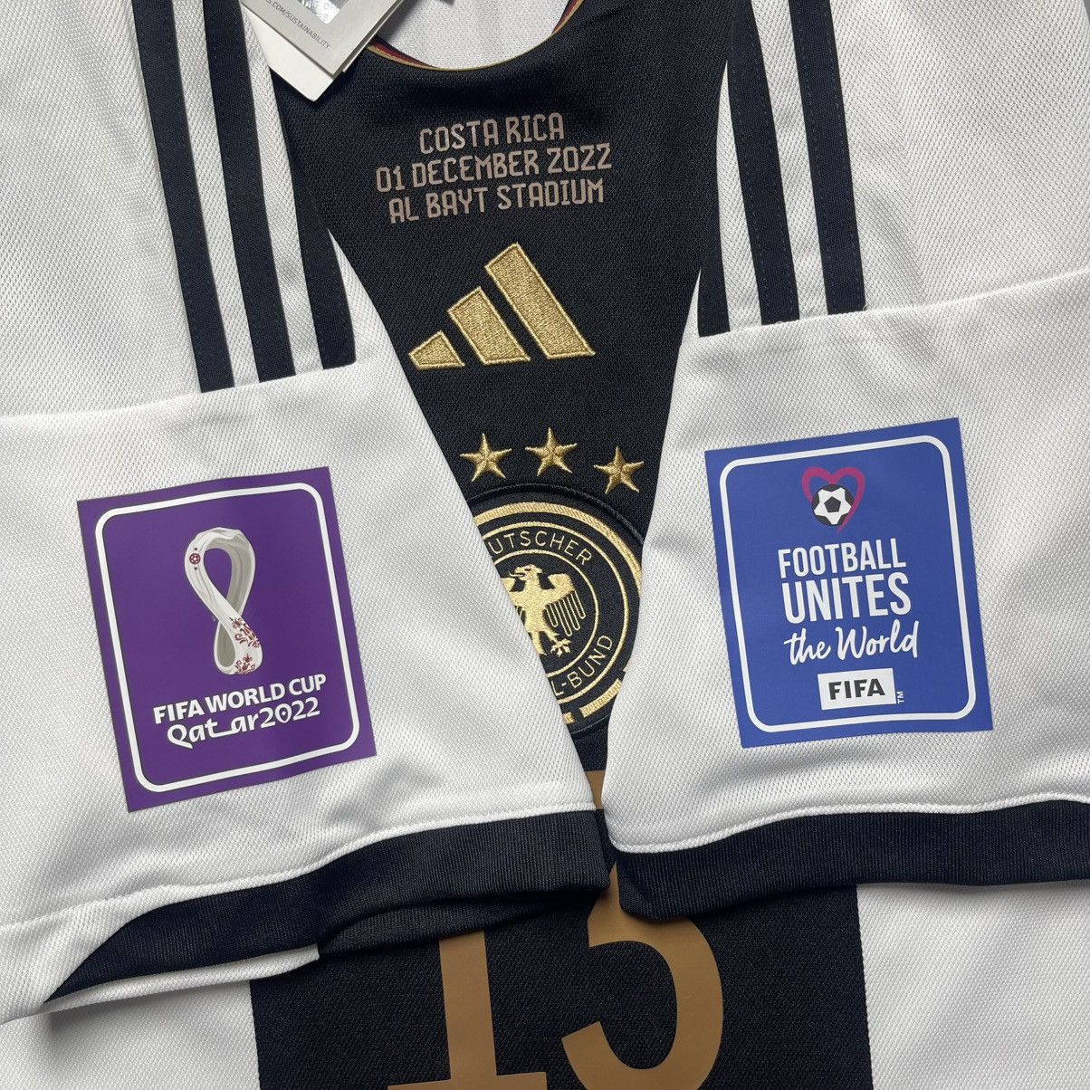 Adidas GERMANY ADIDAS 2022 WORLD CUP SOCCER HOME JERSEY #13 MULLER Size US L / EU 52-54 / 3 - 8 Thumbnail