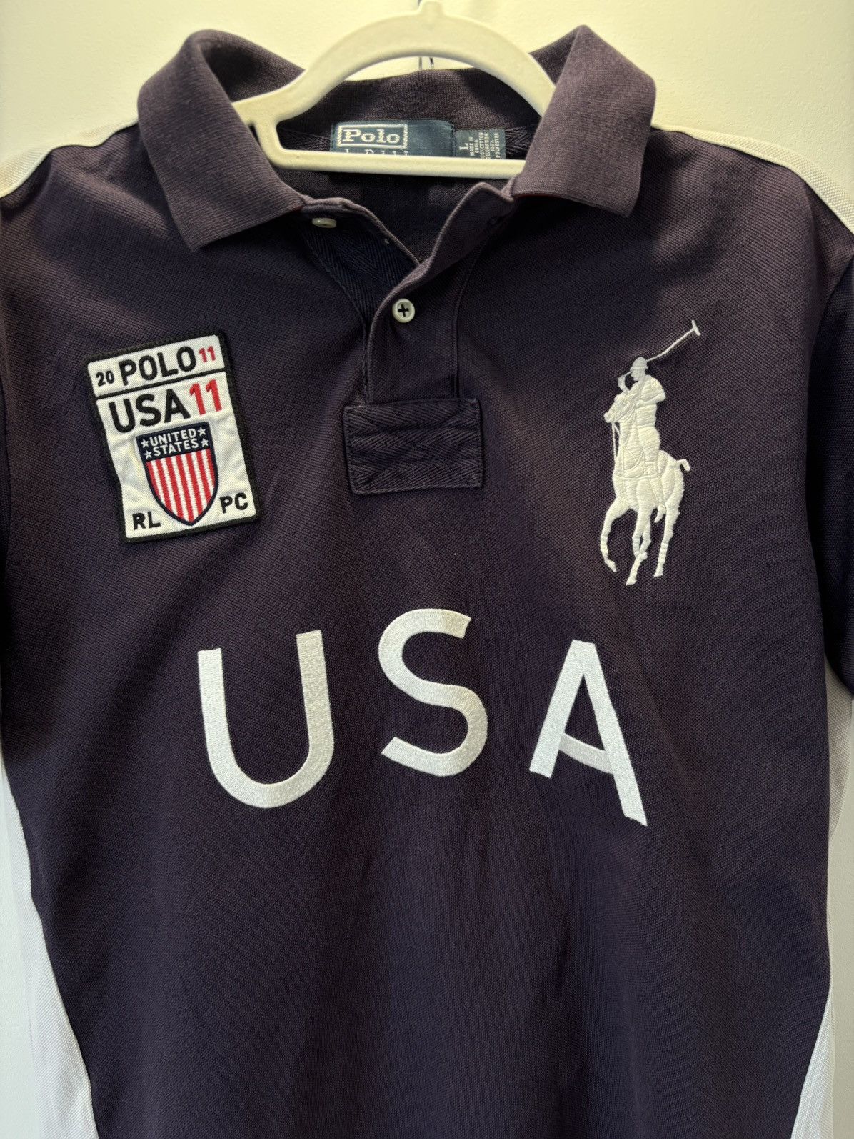 Polo Ralph Lauren Ralph Lauren Polo USA Navy Embroidered Shirt Men’s Size L Size US L / EU 52-54 / 3 - 5 Thumbnail