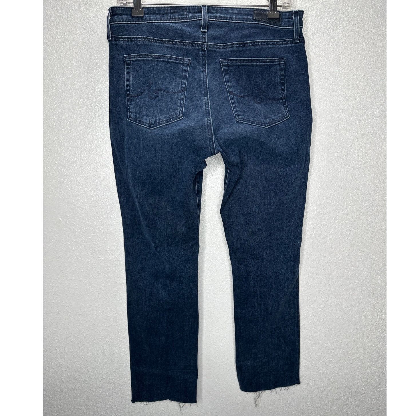 AG Adriano Goldschmied AG Dark Wash The Harper Essential Straight Raw Hem Jeans 29 Size 29" - 6 Thumbnail