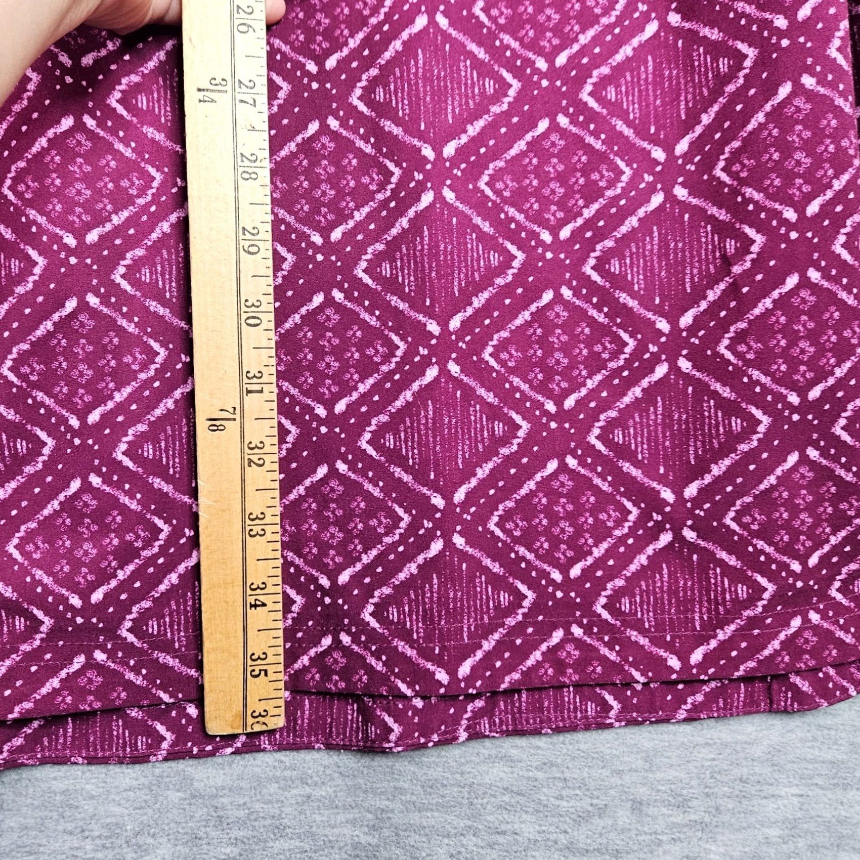 Vintage Title Nine Purple Roll Tab Sleeve Patterned Women's Dress Size M Size M / US 6-8 / IT 42-44 - 3 Thumbnail