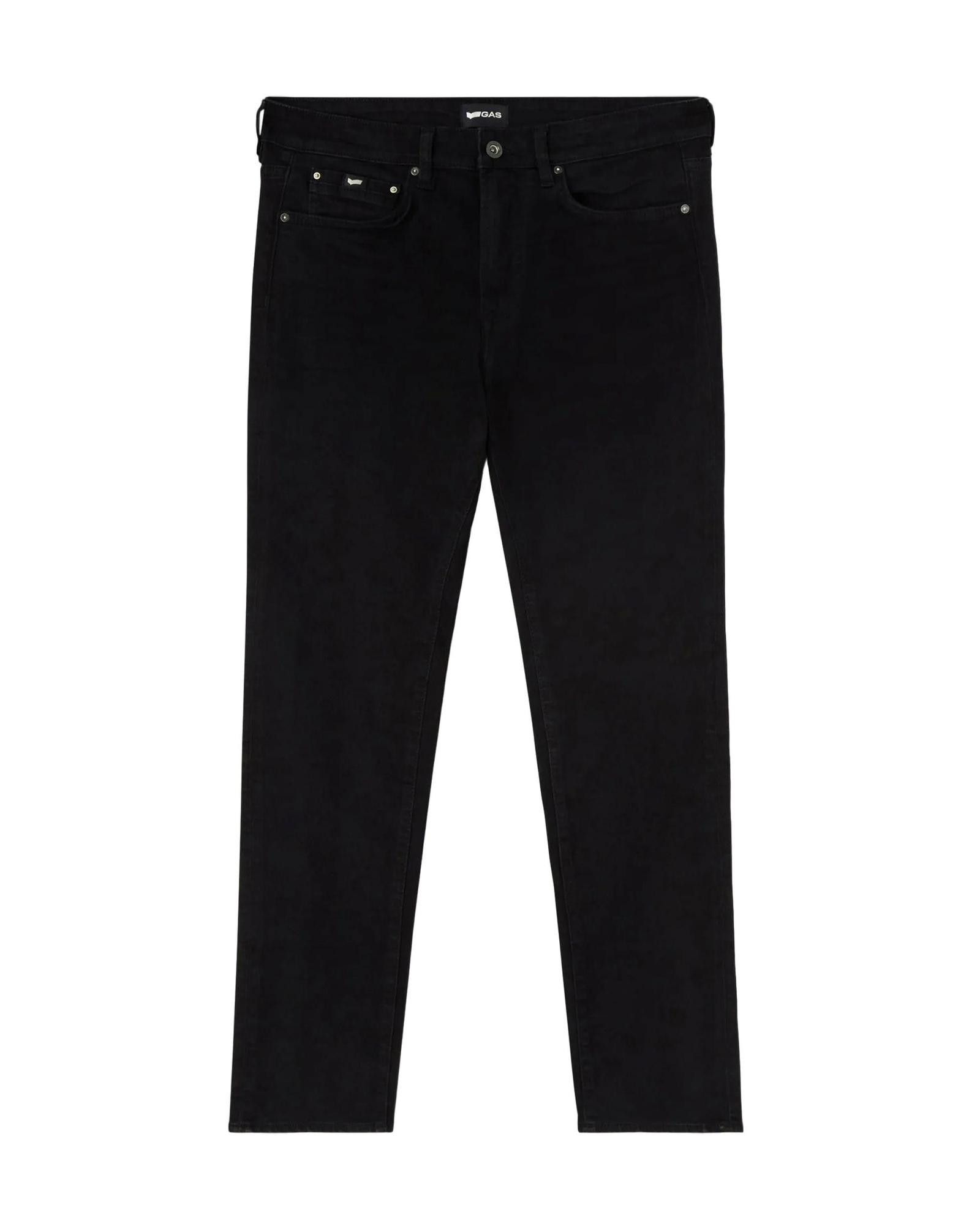 image of Gas Plain Front And Back Pocket Jeans in Black, Men's (Size 33)