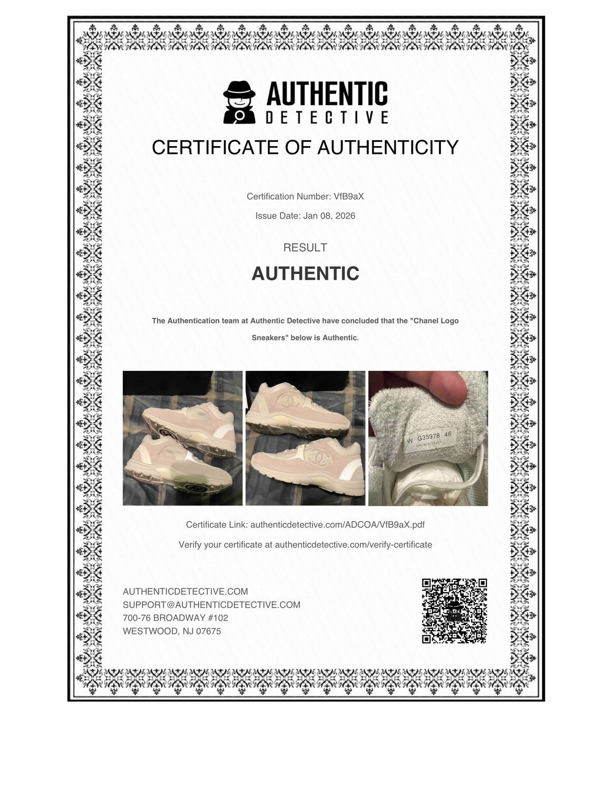 Chanel Chanel Low Top Triple White Sneakers size 46 Size US 13 / EU 46 - 10 Thumbnail
