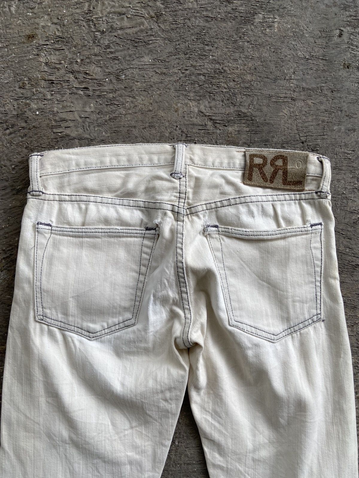 RRL Ralph Lauren 1990s RRL Ralph Lauren - Destressed Jeans Pants Size US 27 - 12 Thumbnail