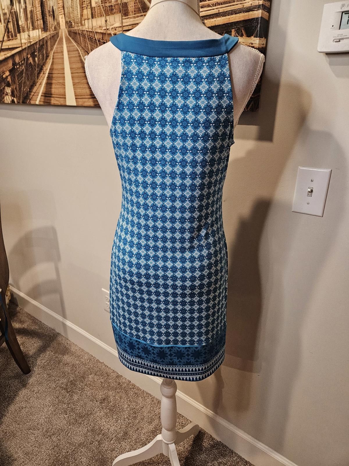 Magliano Magnolia Grace Stylish Blue Patterned Summer Dress Size S / US 4 / IT 40 - 3 Thumbnail