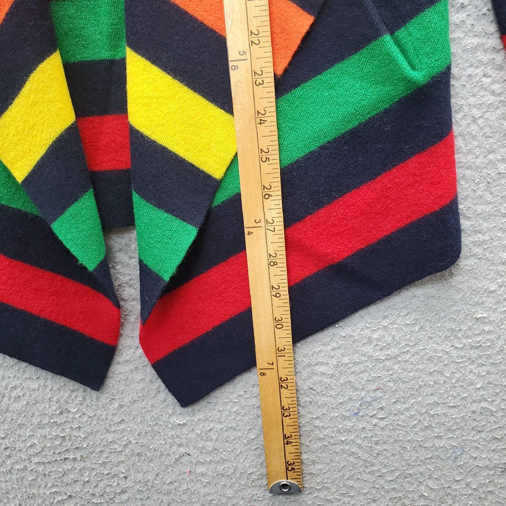Ralph Lauren Lauren Ralph Lauren Cardigan Womens XS Multi Striped Wool Oversized Open Drape Size XS / US 0-2 / IT 36-38 - 6 Thumbnail