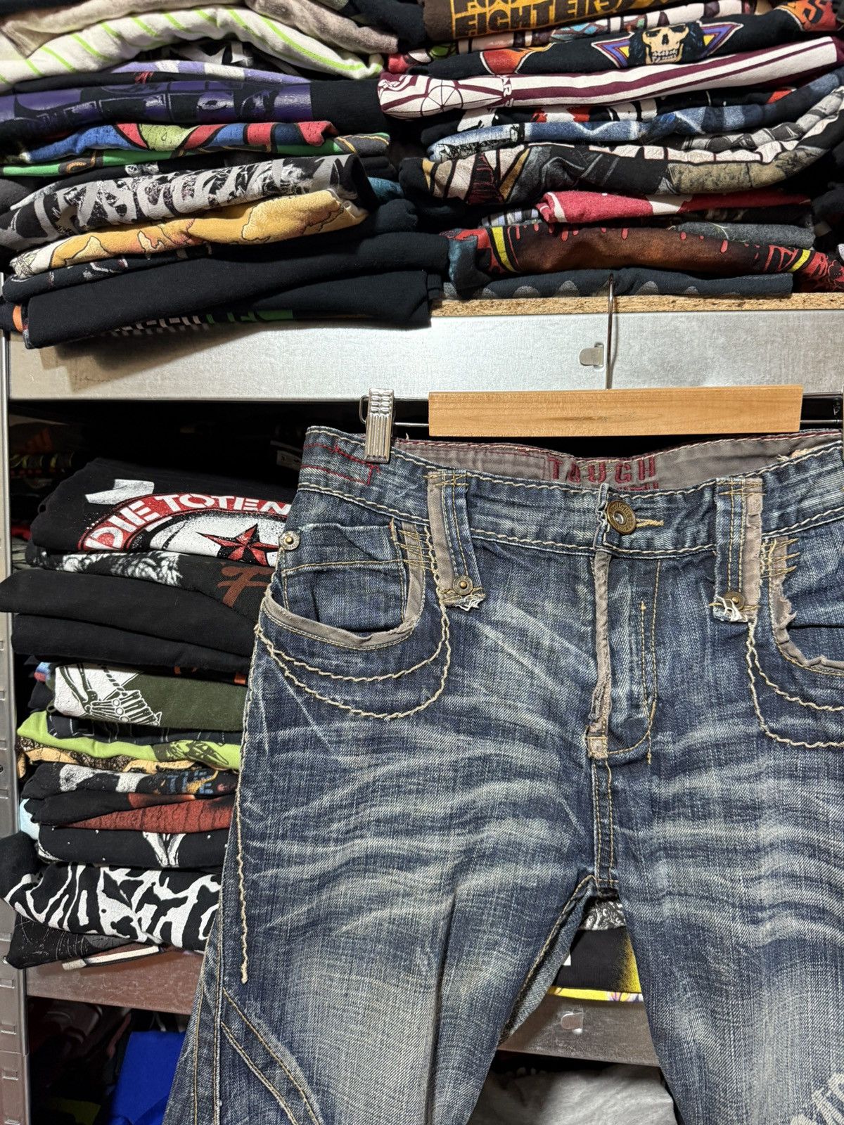 Japanese Brand Vintage Avant Garde Tough Jeansmith 3D Jeans Archive Y2K Size US 30 / EU 46 - 3 Thumbnail