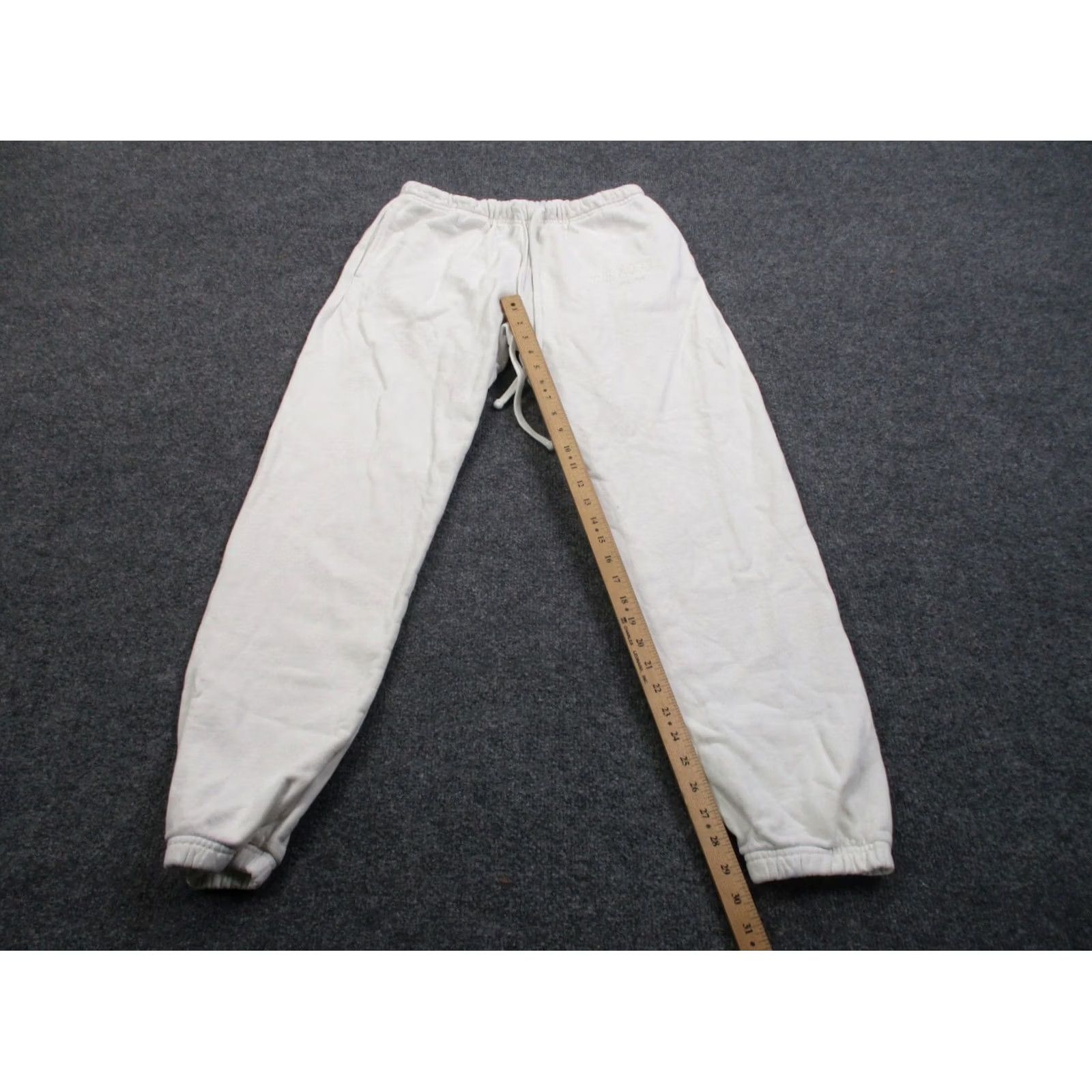 Dagne Dover Dagne Dover Jogger Pants Women M White Cotton, Linen, Modal Knit Comfortable Elastic Waist Pockets Casual Fall USA Made Size 28" / US 6 / IT 42 - 3 Thumbnail