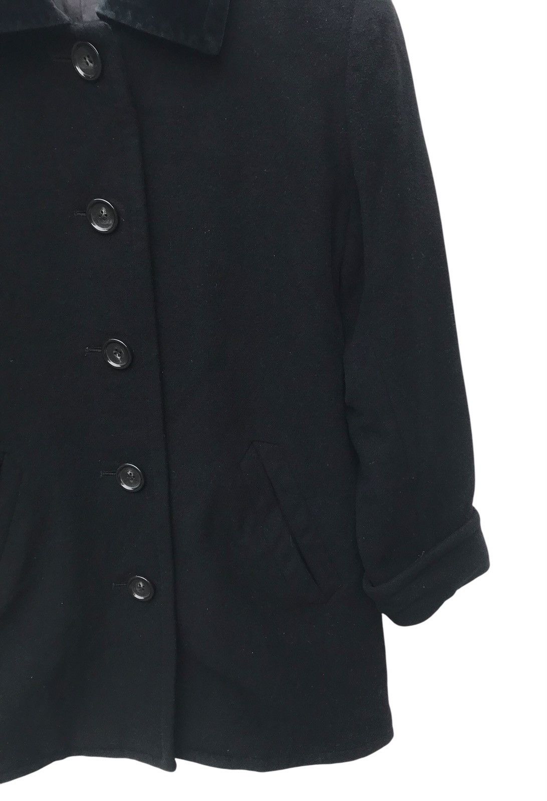 Vintage × Yves Saint Laurent Vintage Ysl Diffusion Femmes Women Black Coat Size M / US 6-8 / IT 42-44 - 4 Thumbnail
