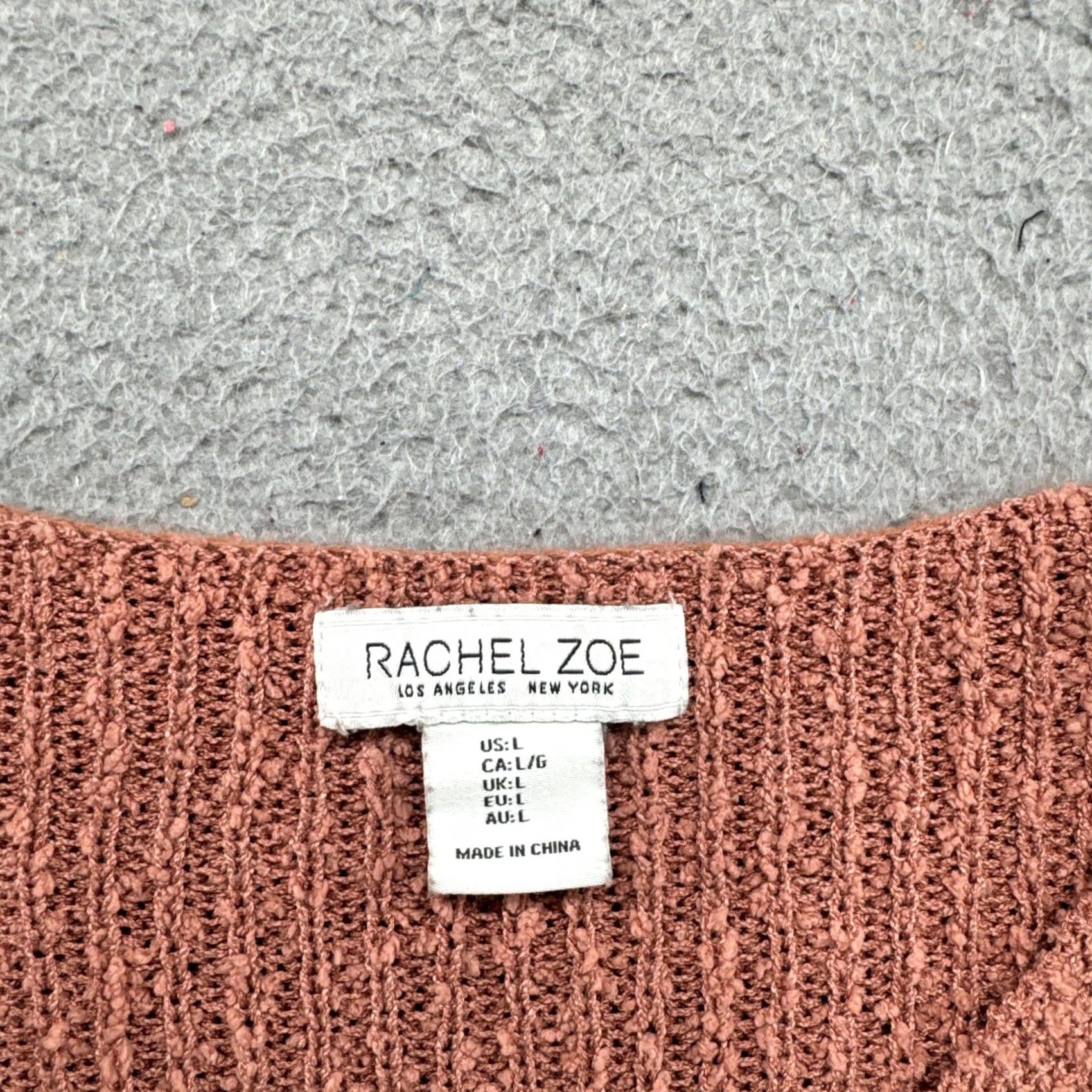 Rachel Zoe Rachel Zoe V Neck Knit Long Sleeve Sweater Women’s Size L Pink Womens Knit Sweater V-Neck Size L / US 10 / IT 46 - 3 Thumbnail