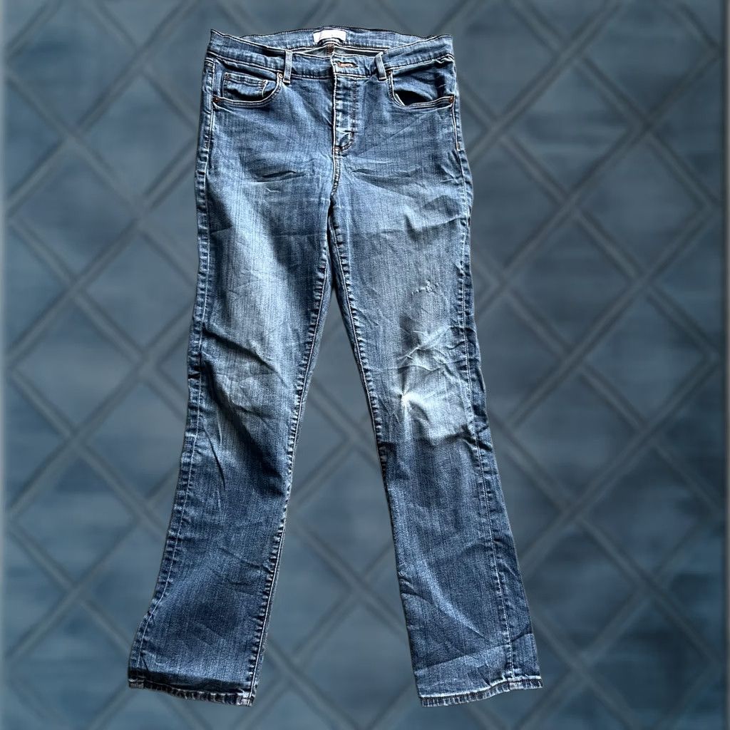 Loft LOFT Ann Taylor Jeans Womens 30/10 Blue Denim Modern Straight Size 32" / US 10 / IT 46 - 1 Thumbnail