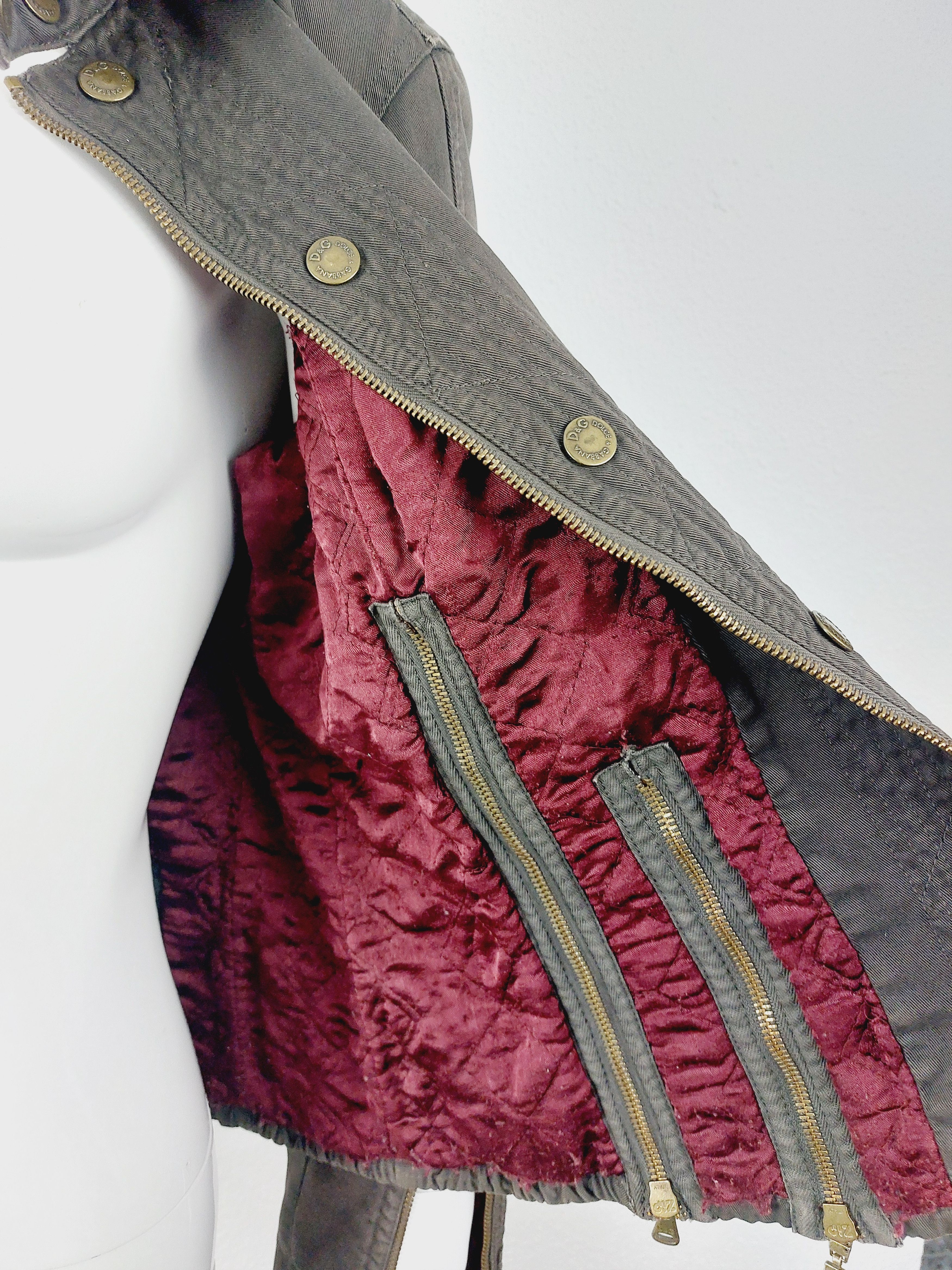 Dolce & Gabbana D&G Dolce and Gabbana Zip Zipper Panel Cargo Jacket Size US S / EU 44-46 / 1 - 10 Thumbnail