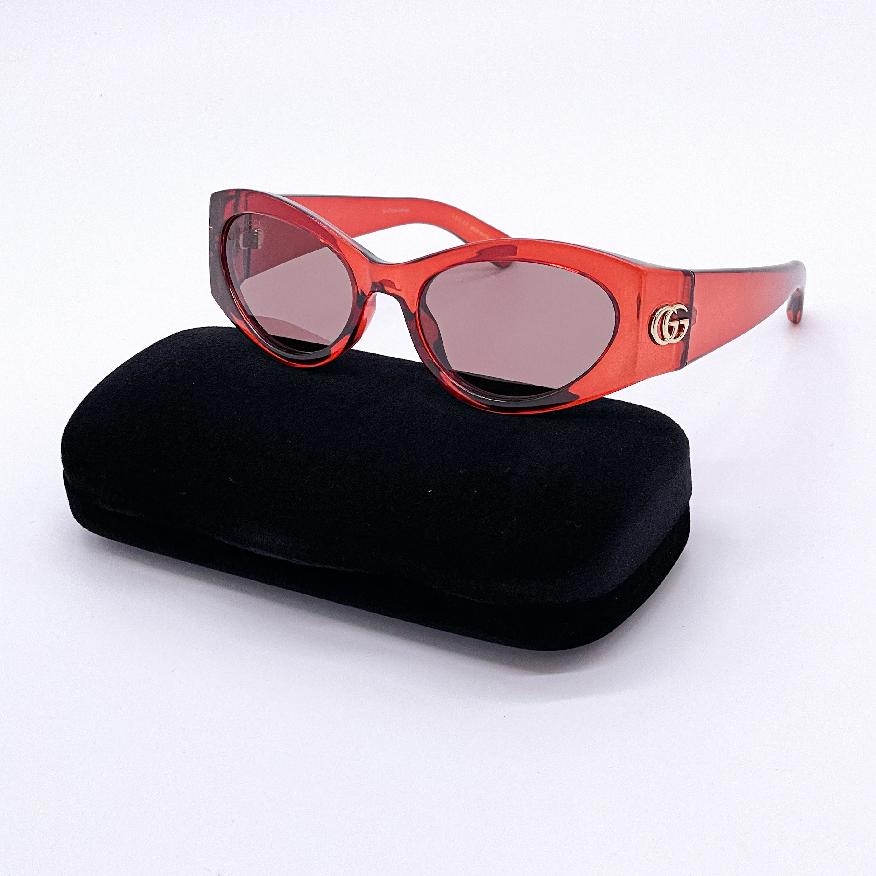 Gucci NEW GUCCI GG1401S 003 RED WOMEN OVAL SUNGLASSES GUCCI Size ONE SIZE - 1 Thumbnail