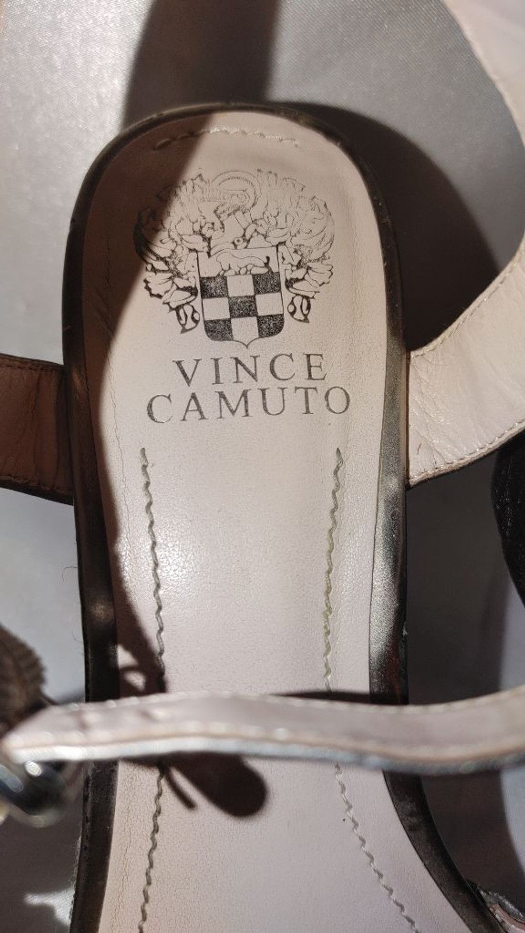 Vince Camuto Vince Camuto Tadeta Metallic Pewter Wedge Sandal Size 9M Size US 9 / IT 39 - 10 Thumbnail