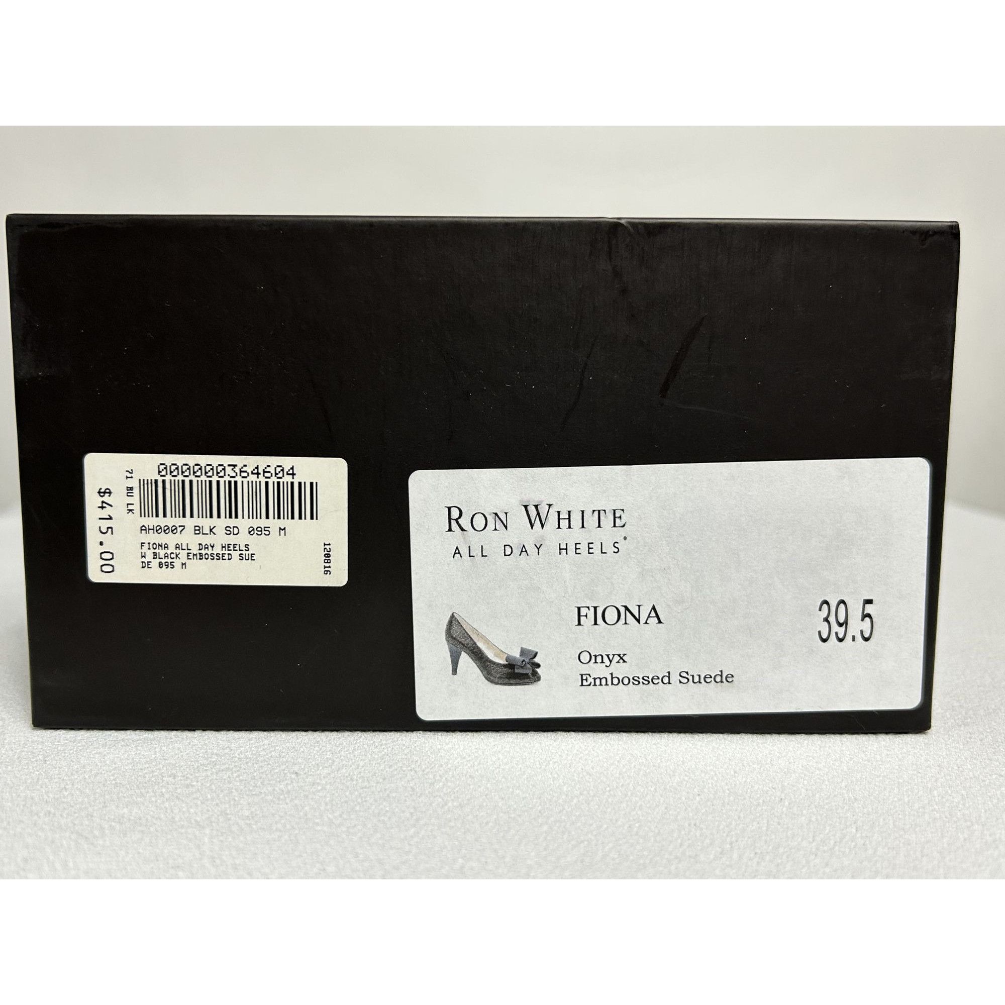 Ron White Ron White Fiona Onyx Embossed Suede Bow Peep Toe Pump in Bla Size US 9 / IT 39 - 10 Thumbnail