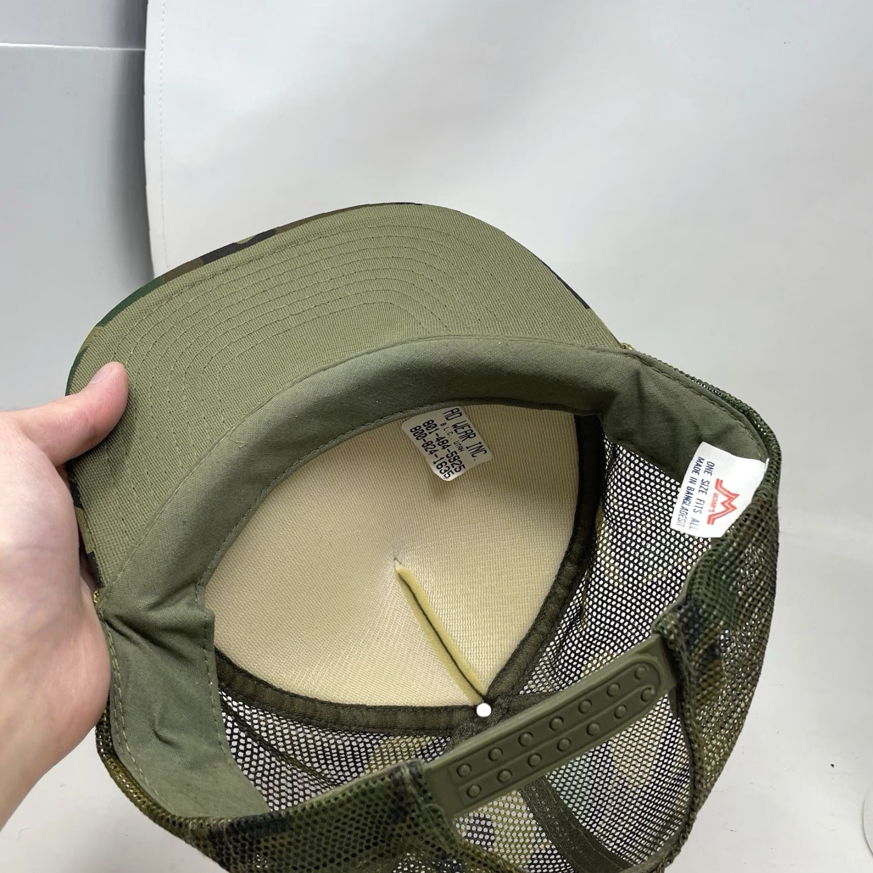 Vintage VINTAGE 80s Mohrs King Creek Outfitters Trucker Hat Camouflage Woodland Green One Size Mens Hat Size ONE SIZE - 6 Thumbnail