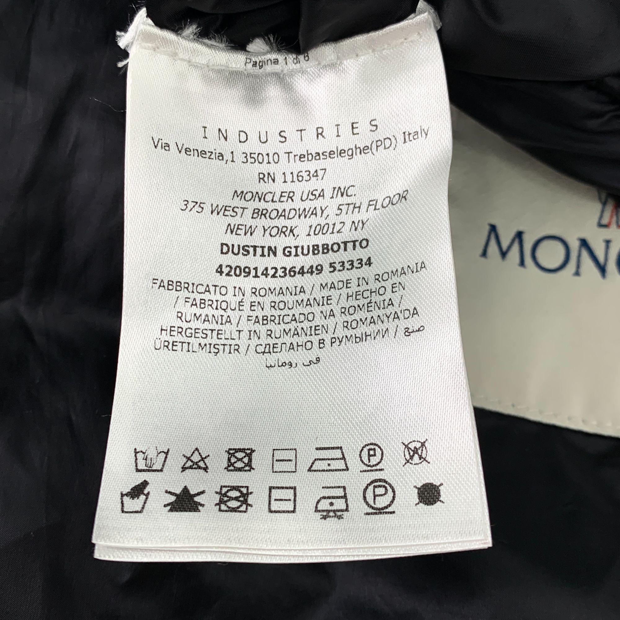 Moncler [Moncler] Dustin Black Logo Quilted Hooded Down Jacket 3 L Size L / US 10 / IT 46 - 4 Thumbnail