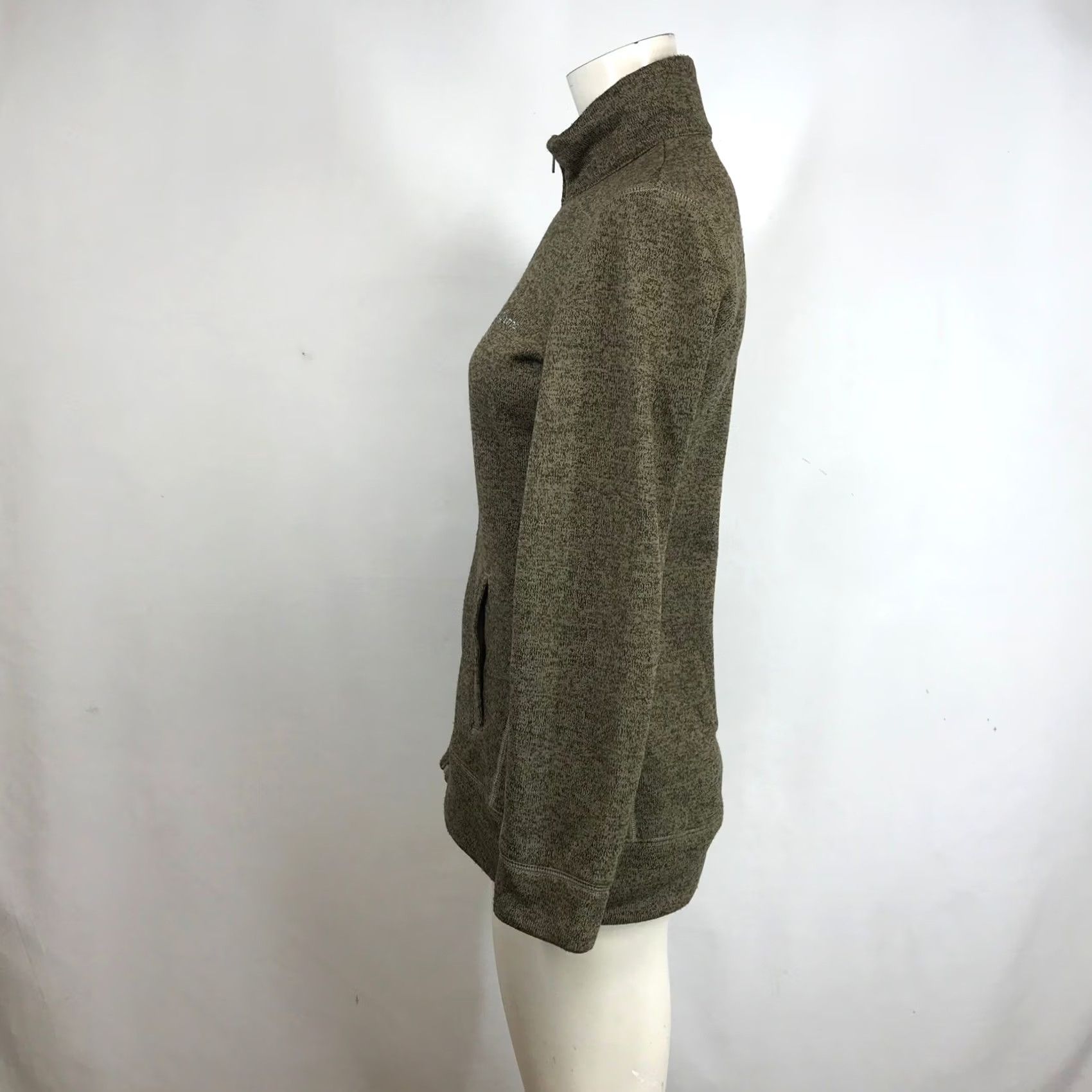 Olive Columbia XS Olive Green Marl Fleece Jacket - Outdoor Activewear Size XS / US 0-2 / IT 36-38 - 6 Thumbnail