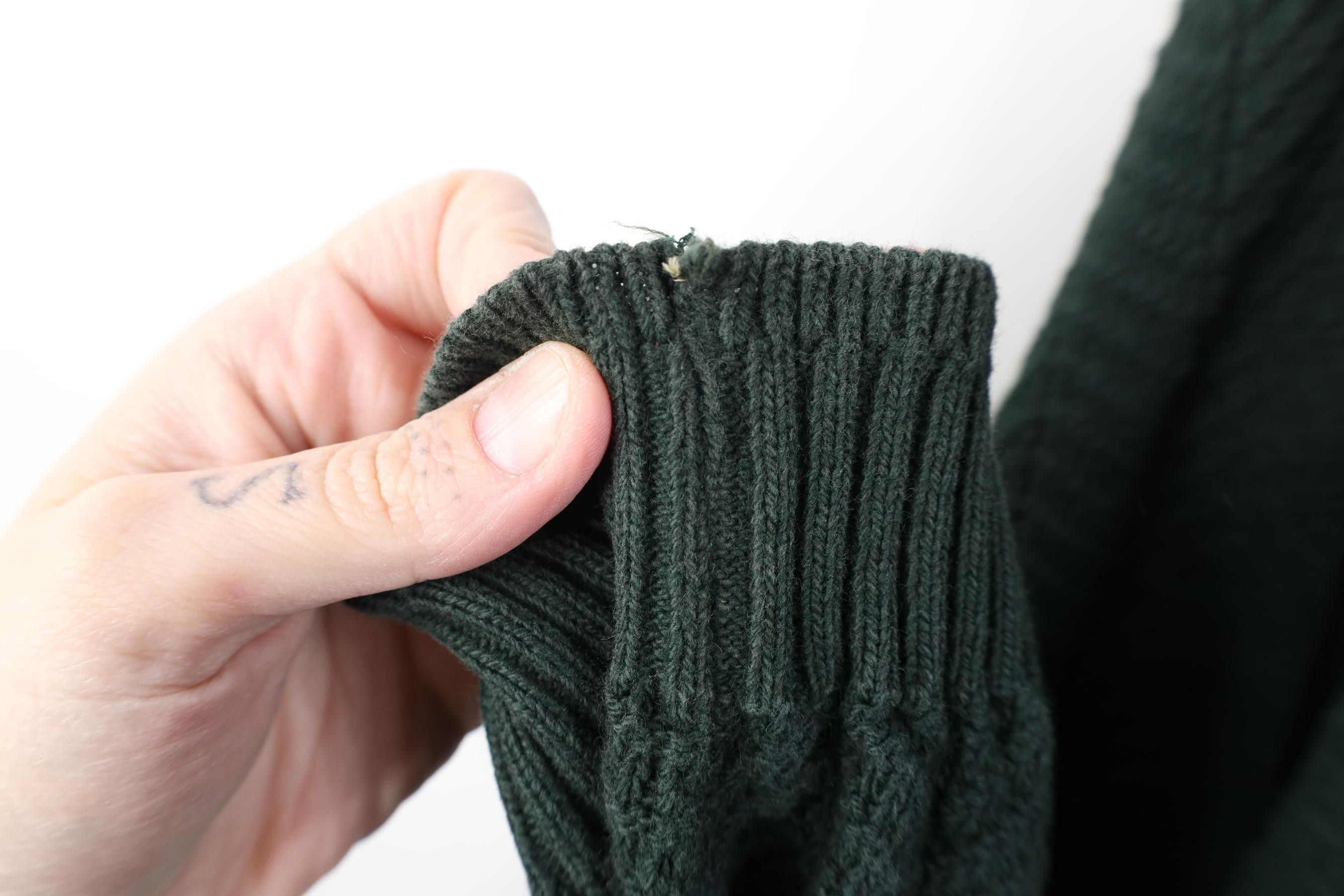 Vintage Vintage 90s Streetwear Cotton Knit Sweater Green USA Size US L / EU 52-54 / 3 - 7 Thumbnail