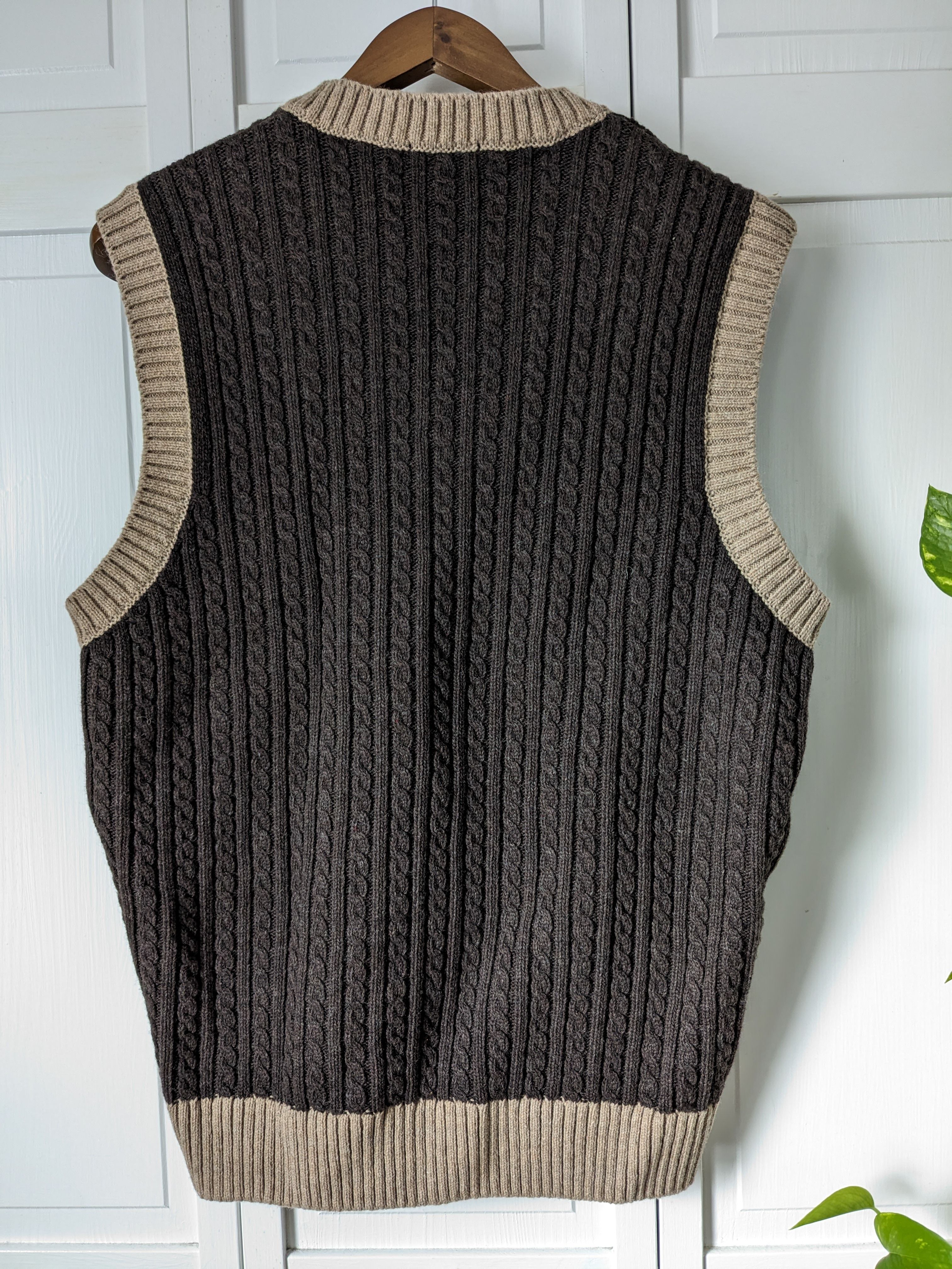 Knickerbocker Mfg Co Wool blend cable knit sweater vest Size US L / EU 52-54 / 3 - 2 Preview
