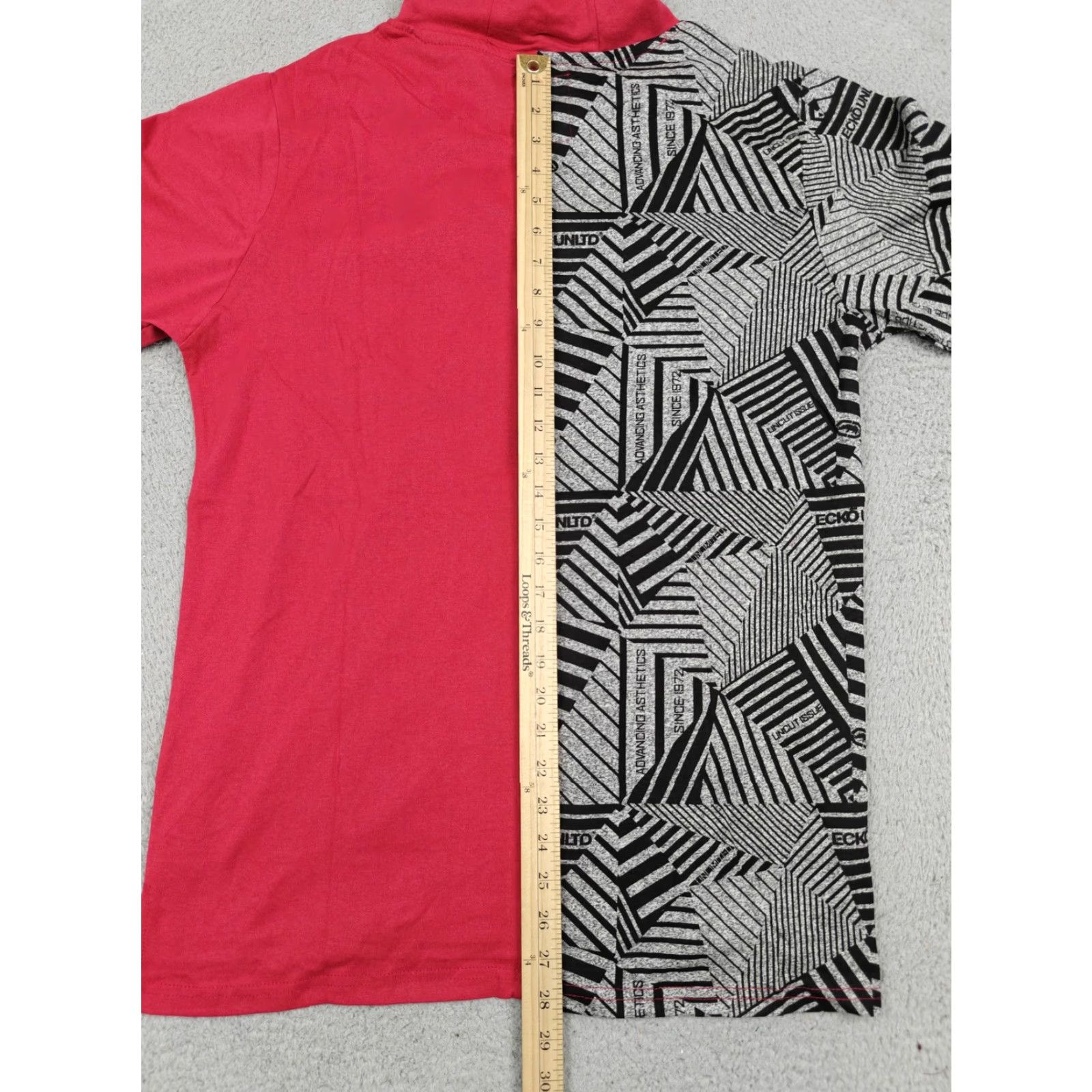 Ecko Unltd. Ecko Unltd Hoodie Mens M Red Black Geometric Split Pocket Pullover RS Logo 60/40 Cotton Polyester Short Sleeve EO12K903 Size US M / EU 48-50 / 2 - 7 Thumbnail