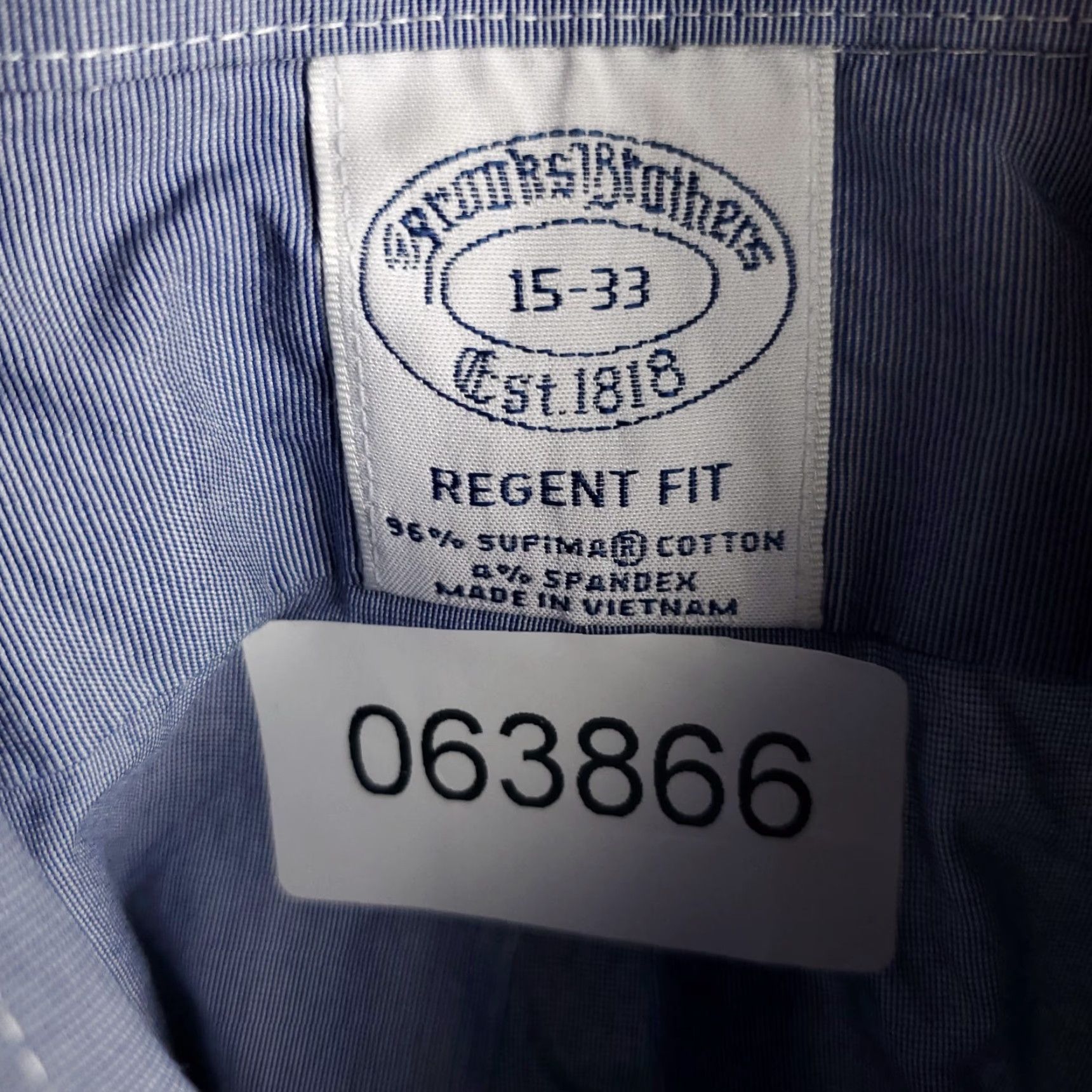 Brooks Brothers VINTAGE Brooks Brothers Shirt Mens 15.5 Blue Regent Dress Button Up Long Sleeve Size 40R - 7 Thumbnail