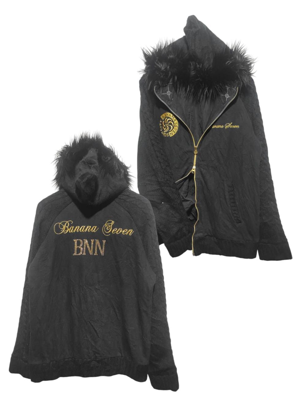 Banana Seven Double Zip Fur Hoodie if six was nine style