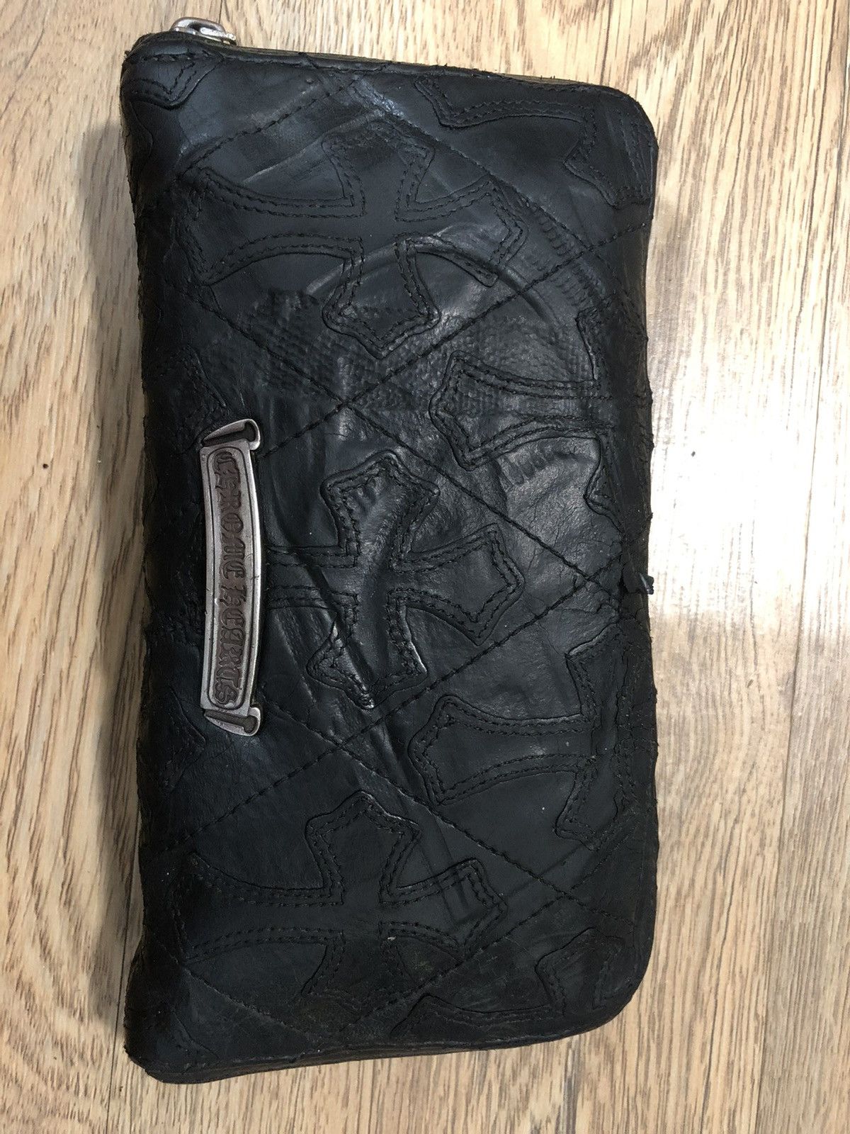 Chrome Hearts Chrome Hearts cross symmetry distressed long zip wallet Size ONE SIZE - 18 Thumbnail