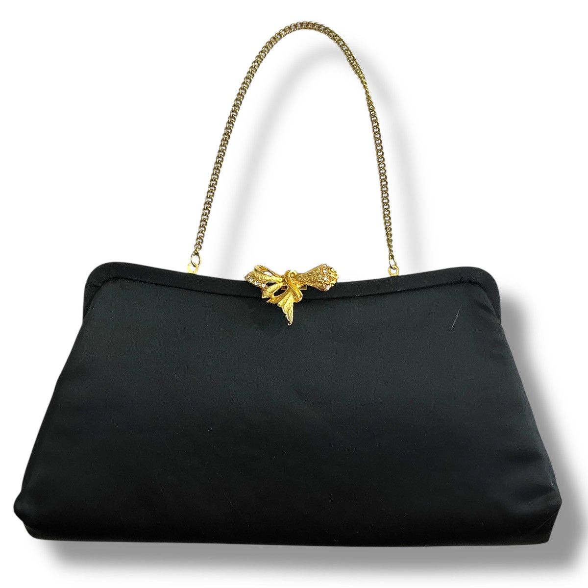 Other Vintage Elegant Black Handbag with Gold Accents Size ONE SIZE - 1 Thumbnail
