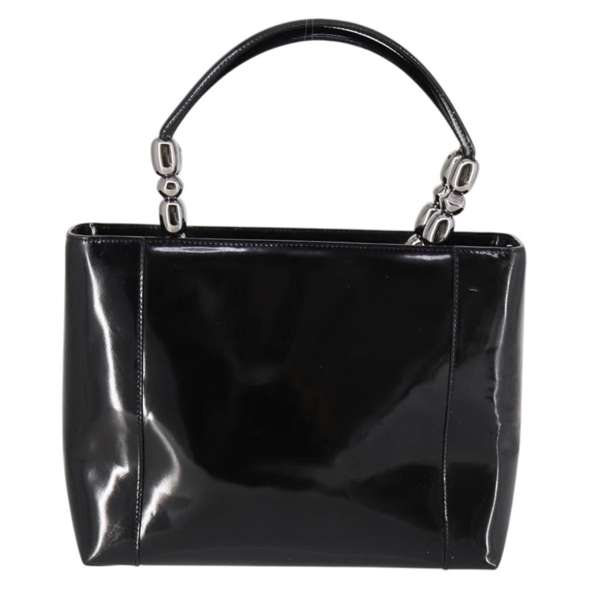Dior DIOR Maris Pearl Hand Bag Patent Leather Black Silver Size ONE SIZE - 3 Thumbnail