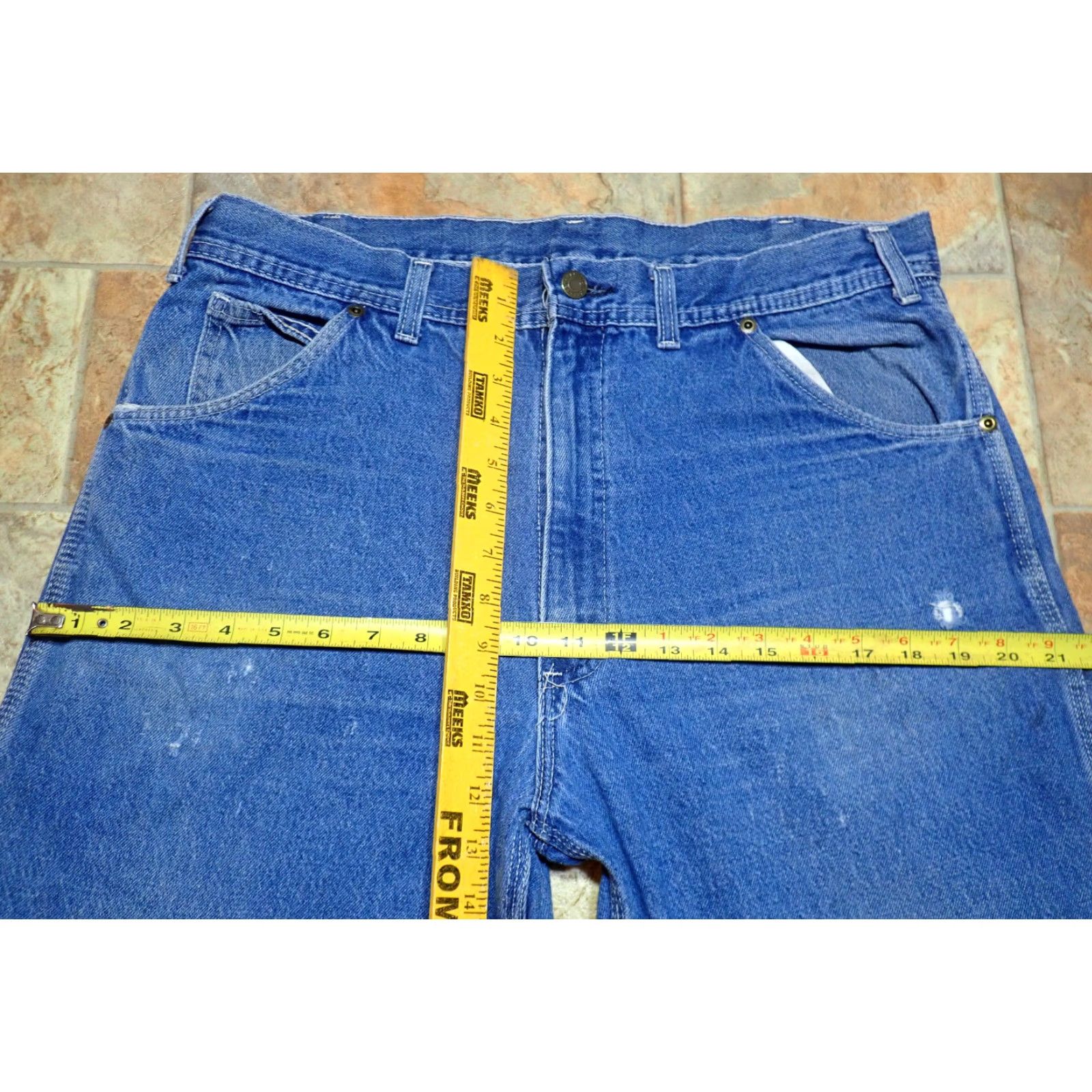 Vintage VINTAGE Key Denim Jeans Carpenter Pants 36x29 Distressed Cotton Utility Workwear Men Size US 36 / EU 52 - 7 Thumbnail