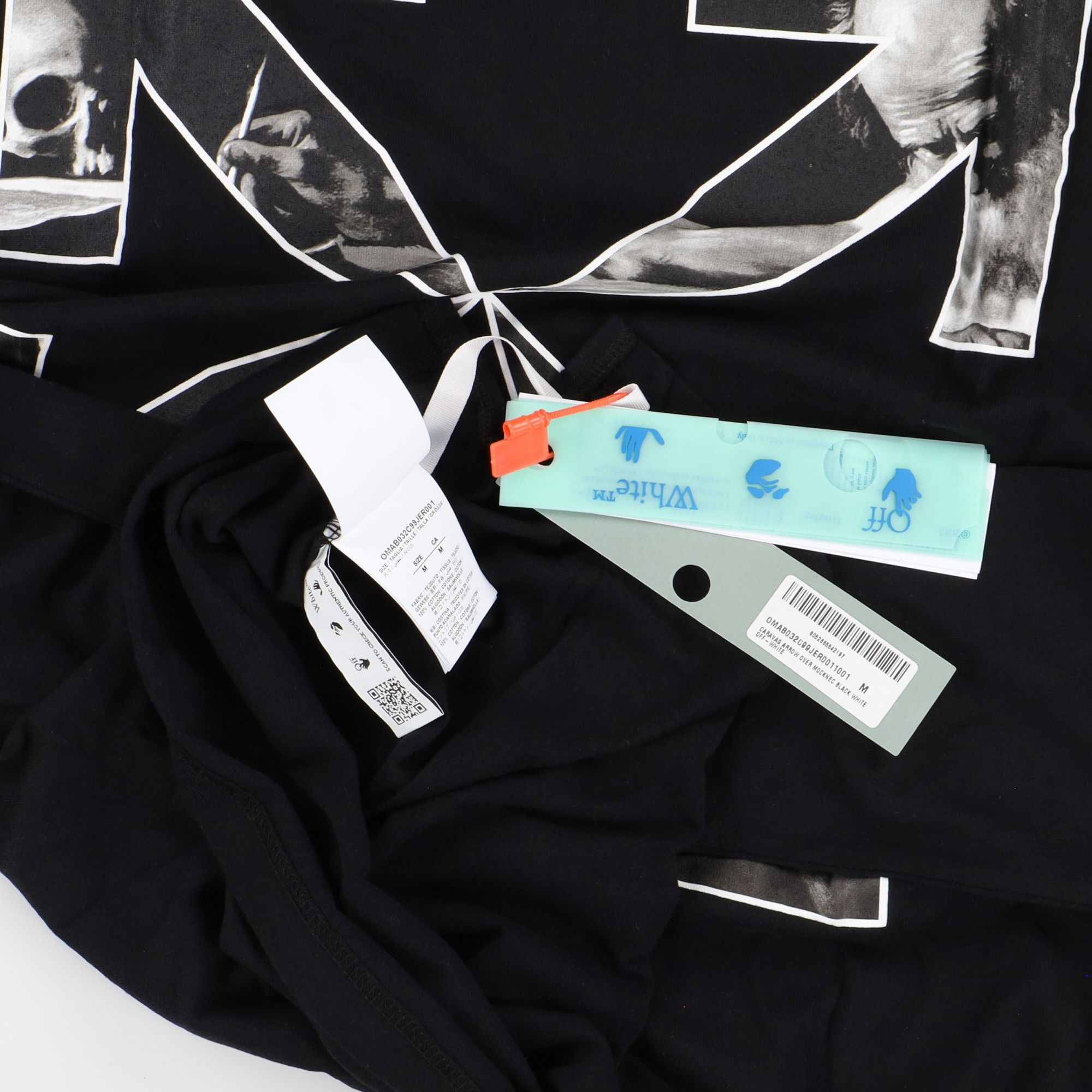 Off-White Black Caravaggio Arrows Oversized Mock Neck LS T-Shirt Size US M / EU 48-50 / 2 - 9 Thumbnail