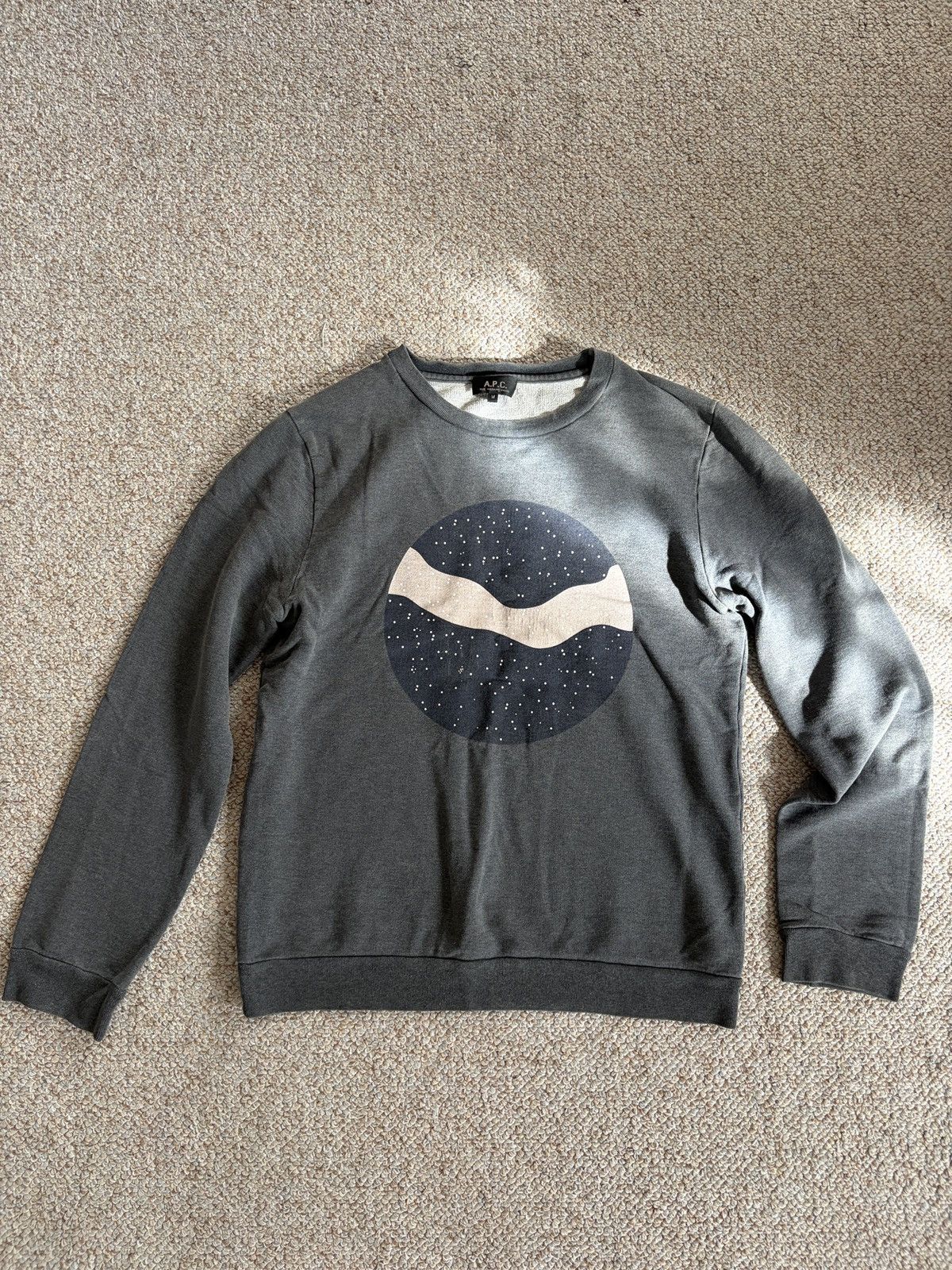 A.P.C. Gray APC sweatshirt with graphic Size US M / EU 48-50 / 2 - 1 Thumbnail