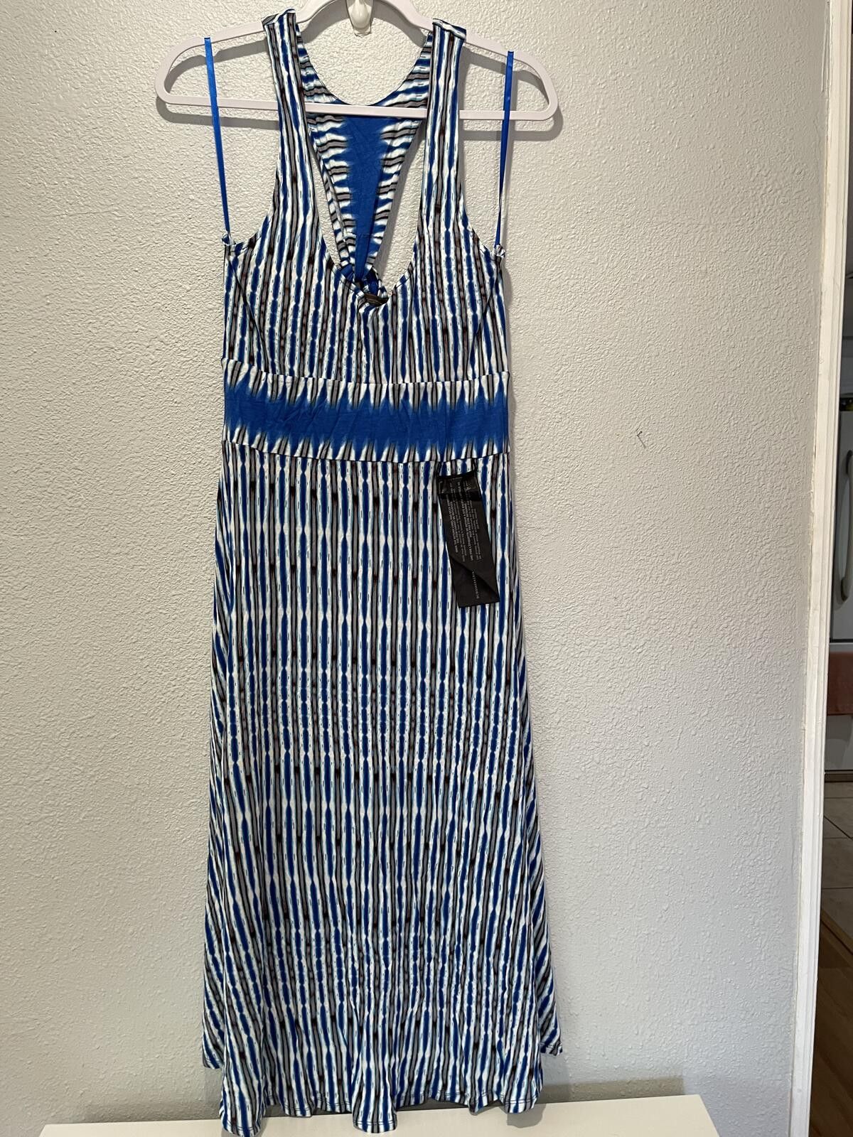 Bcbgmaxazria BCBGMAXAZRIA Eileen Blue and White Striped Dress Size Large Size L / US 10 / IT 46 - 2 Thumbnail