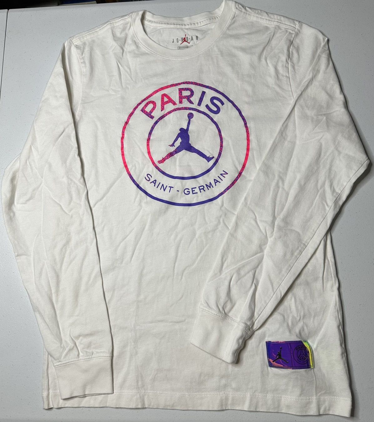 Jordan Brand Paris Saint Germain PSG FC Nike Men's White LongSleeve Size US M / EU 48-50 / 2 - 1 Thumbnail