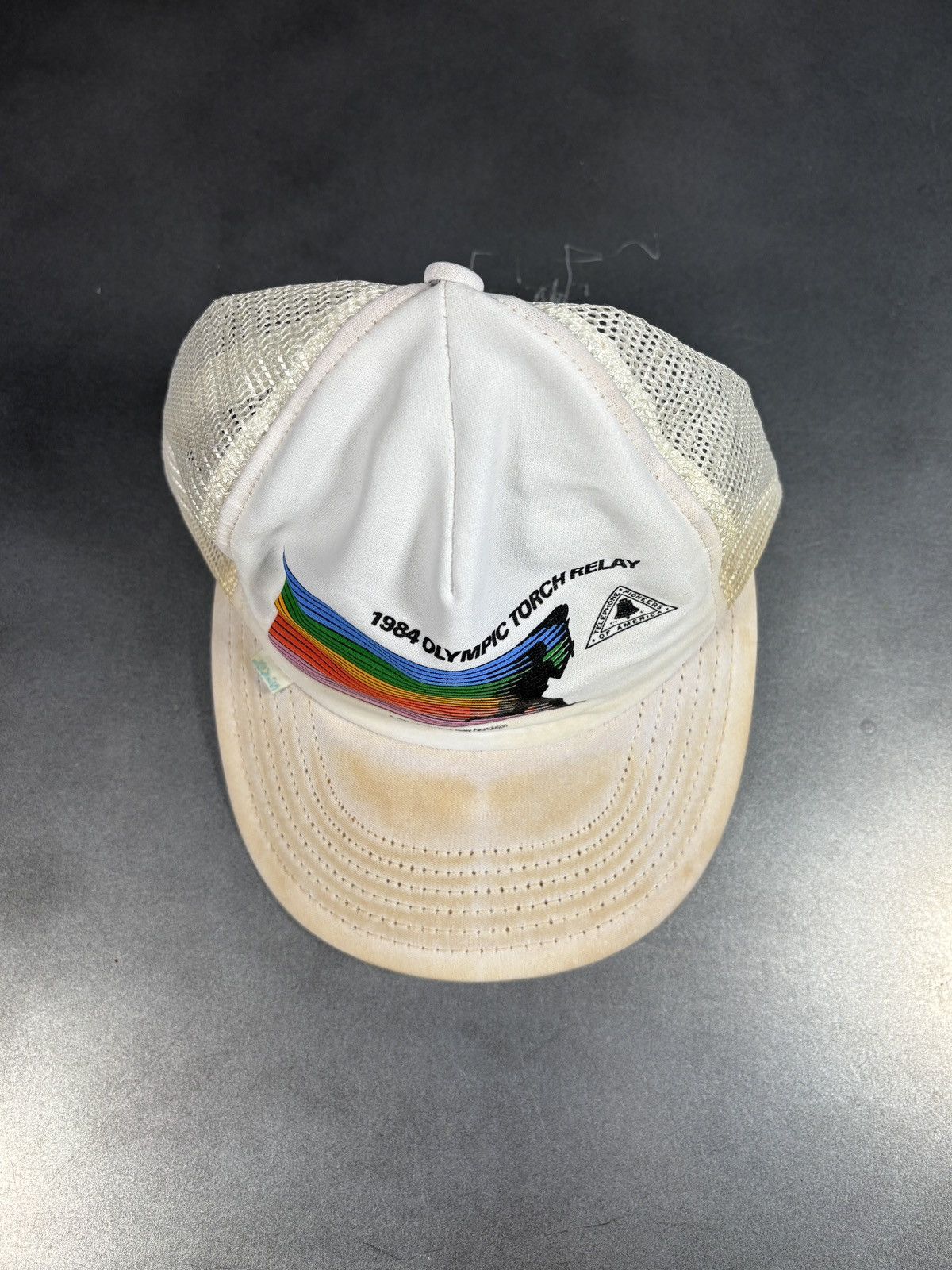 Levi's Vintage Levi's Trucker Hat 1984 Olympics Torch Staff Promo Size ONE SIZE - 17 Thumbnail