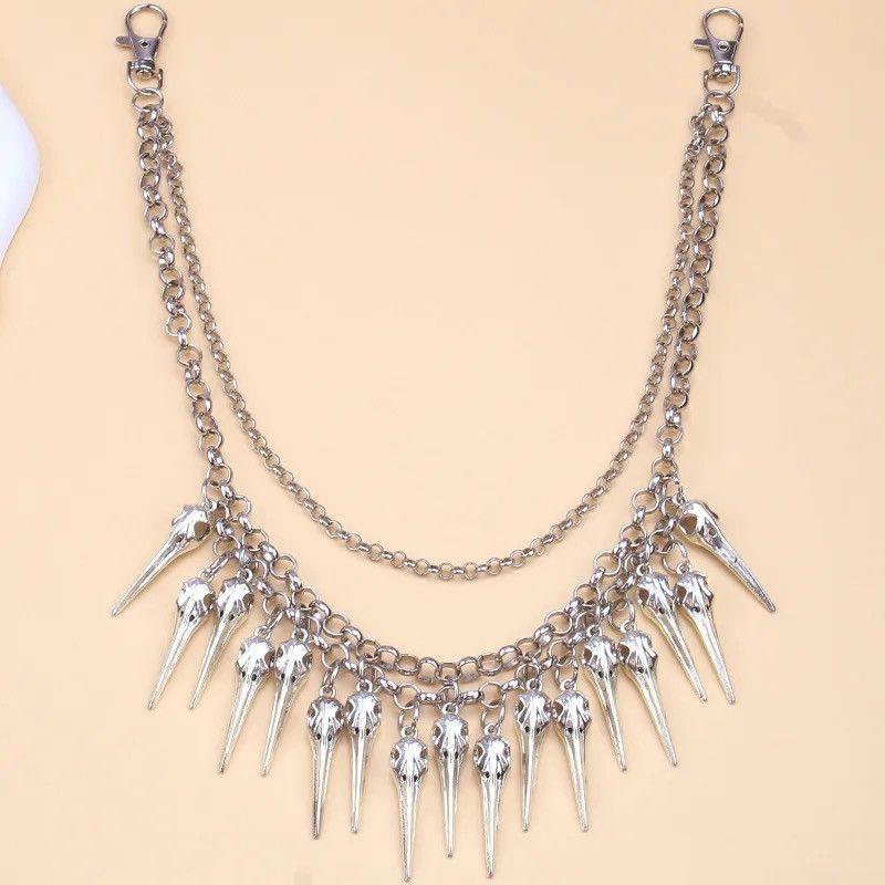 Jewelry Layered Punk Chain On The Jeans Pants Size ONE SIZE - 2 Thumbnail