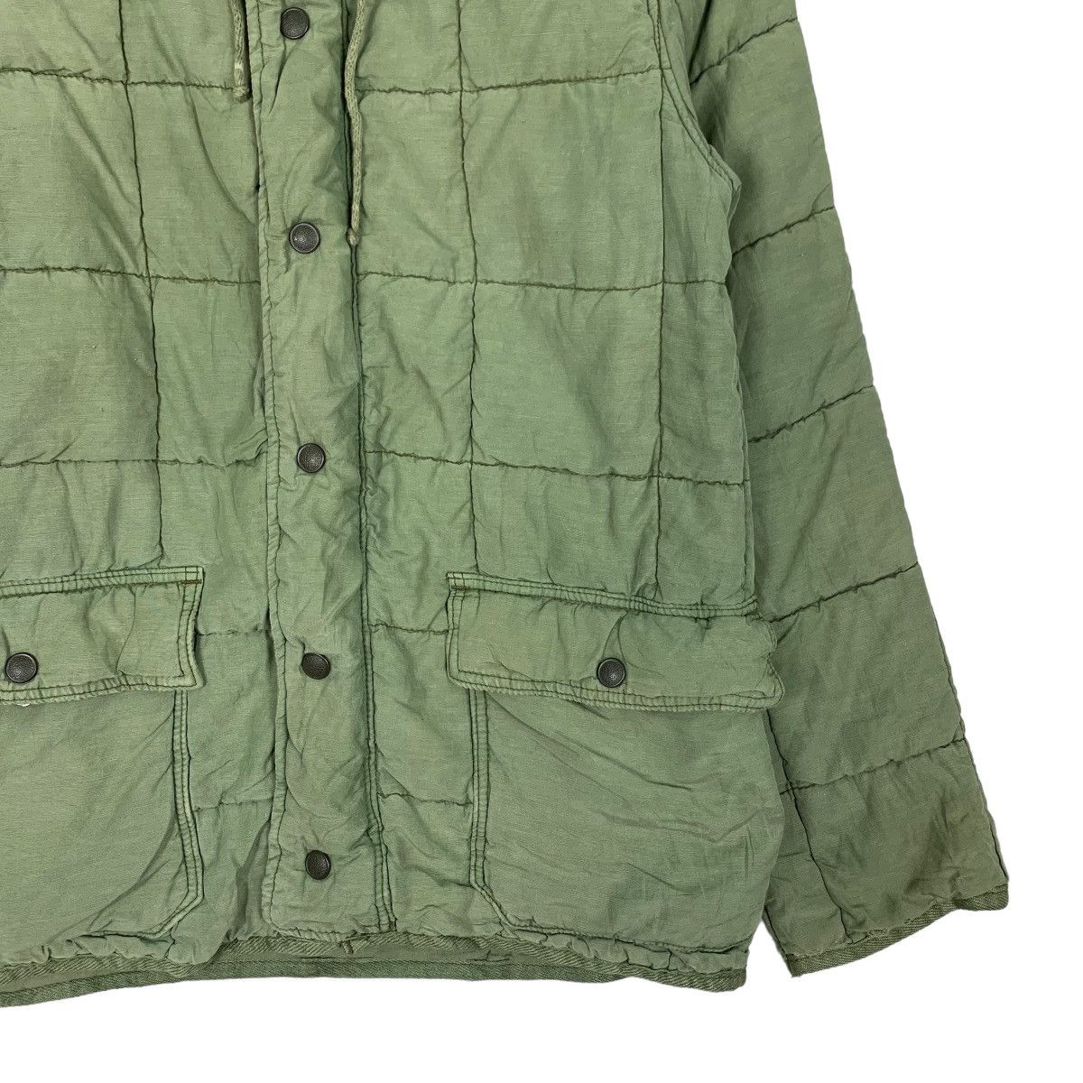 Vintage DENIM DUNGAREE Cotton Khaki Quilted Jacket #0941-C42 Size US S / EU 44-46 / 1 - 4 Thumbnail