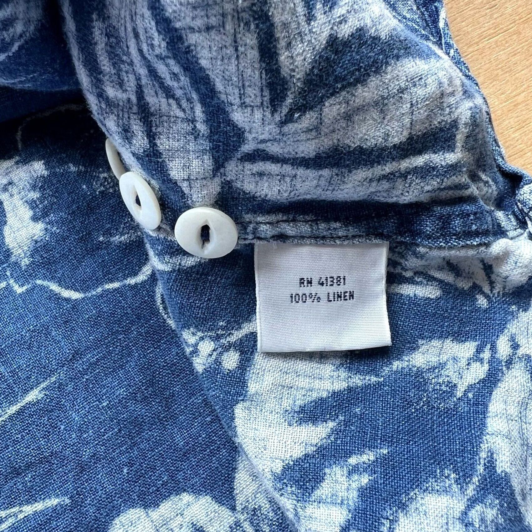 Polo Ralph Lauren Polo Ralph Lauren Shirt Linen XL Blue Hawaiian Floral Summer Glam Loungewear Size US XL / EU 56 / 4 - 6 Thumbnail