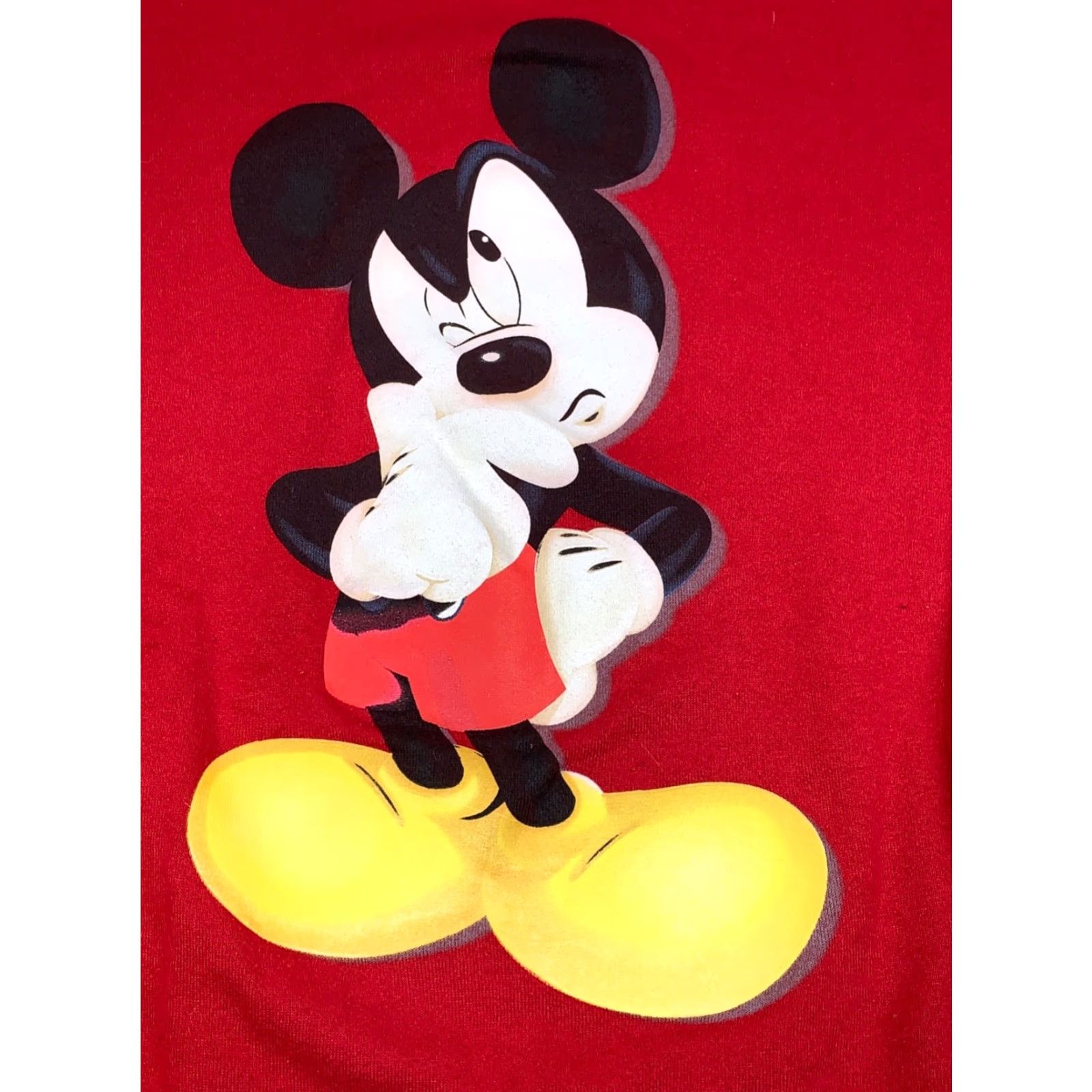 Disney VINTAGE Disney Mickey Sweatshirt Adult M/L Red Crew Neck Pullover Graphic Print 90s USA Mens Size US M / EU 48-50 / 2 - 5 Thumbnail