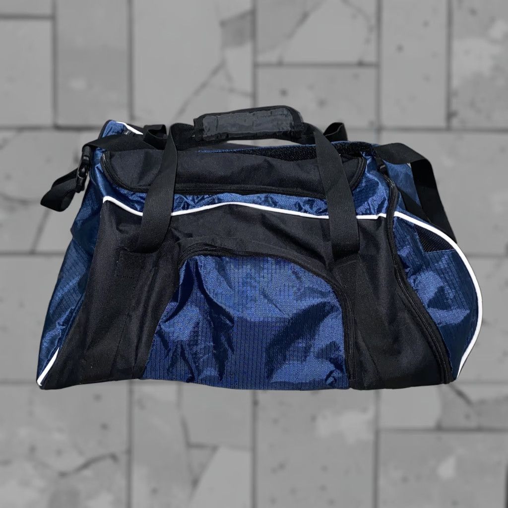 Adidas Adidas Blue/Black Strap Multi Pocket Duffel Bag Size ONE SIZE - 1 Thumbnail