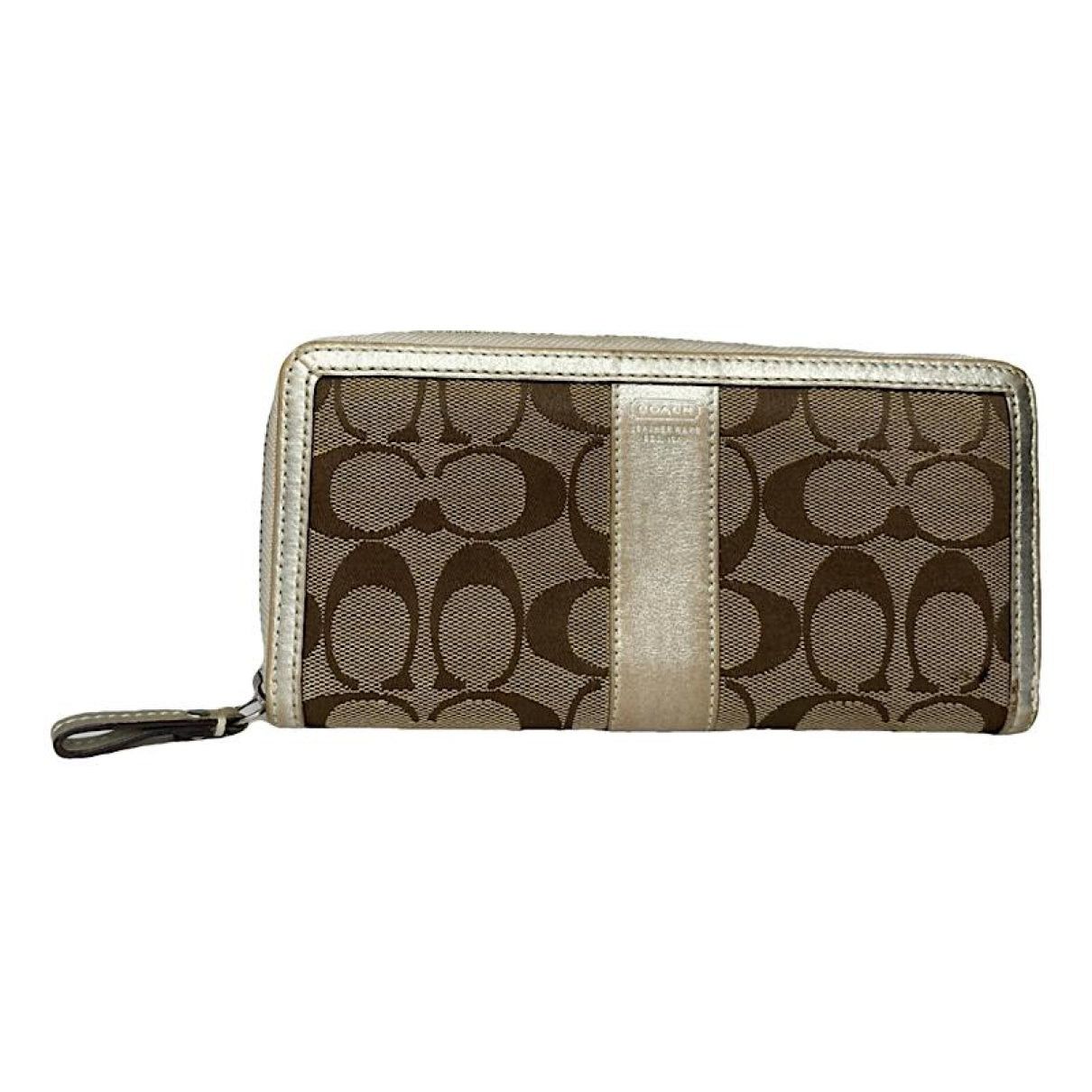 Coach Beige Leather Wallet Size ONE SIZE - 1 Thumbnail